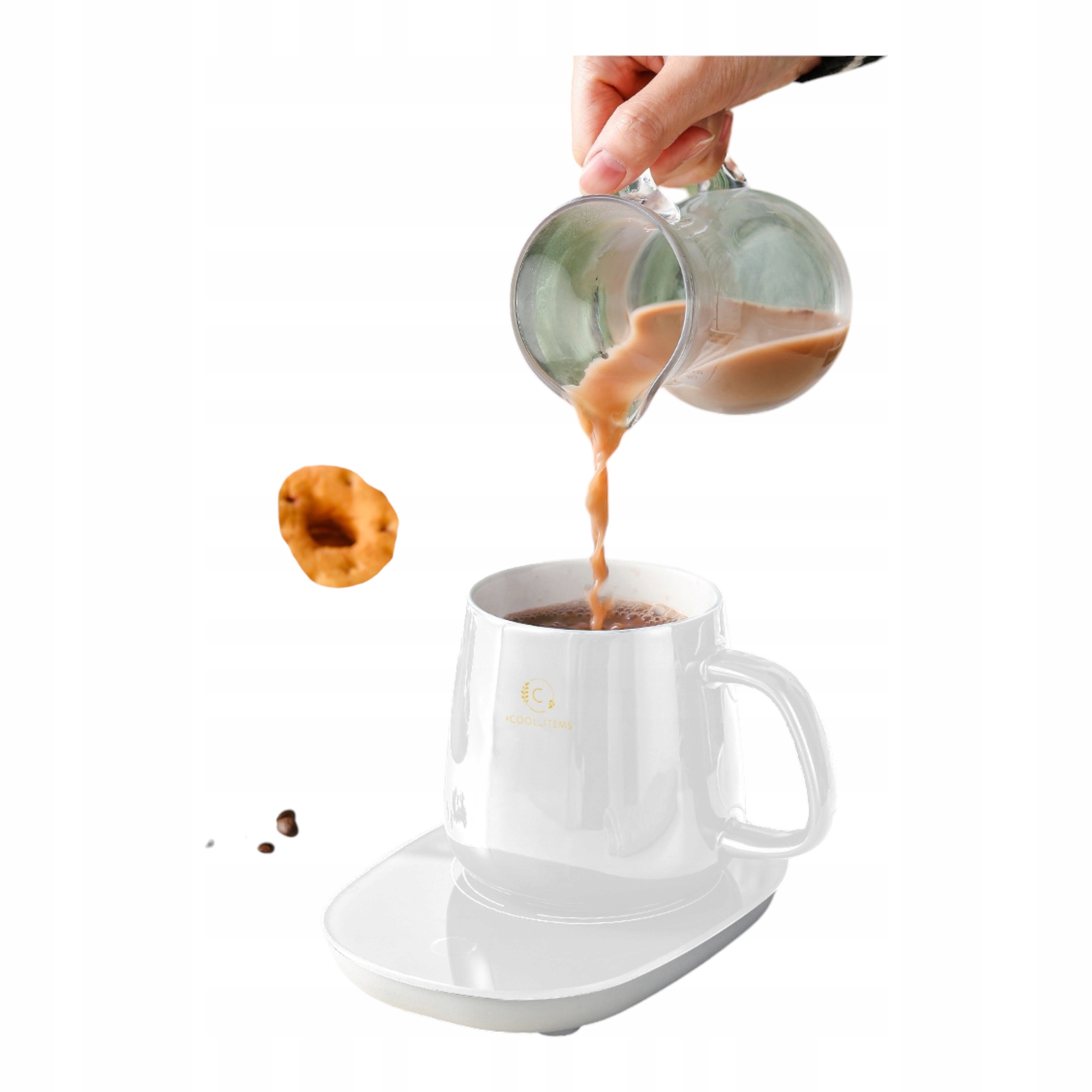 Keramický hrnček na čaj Ohrievač Usb Lyžica Darček Na Deň sv. Valentína