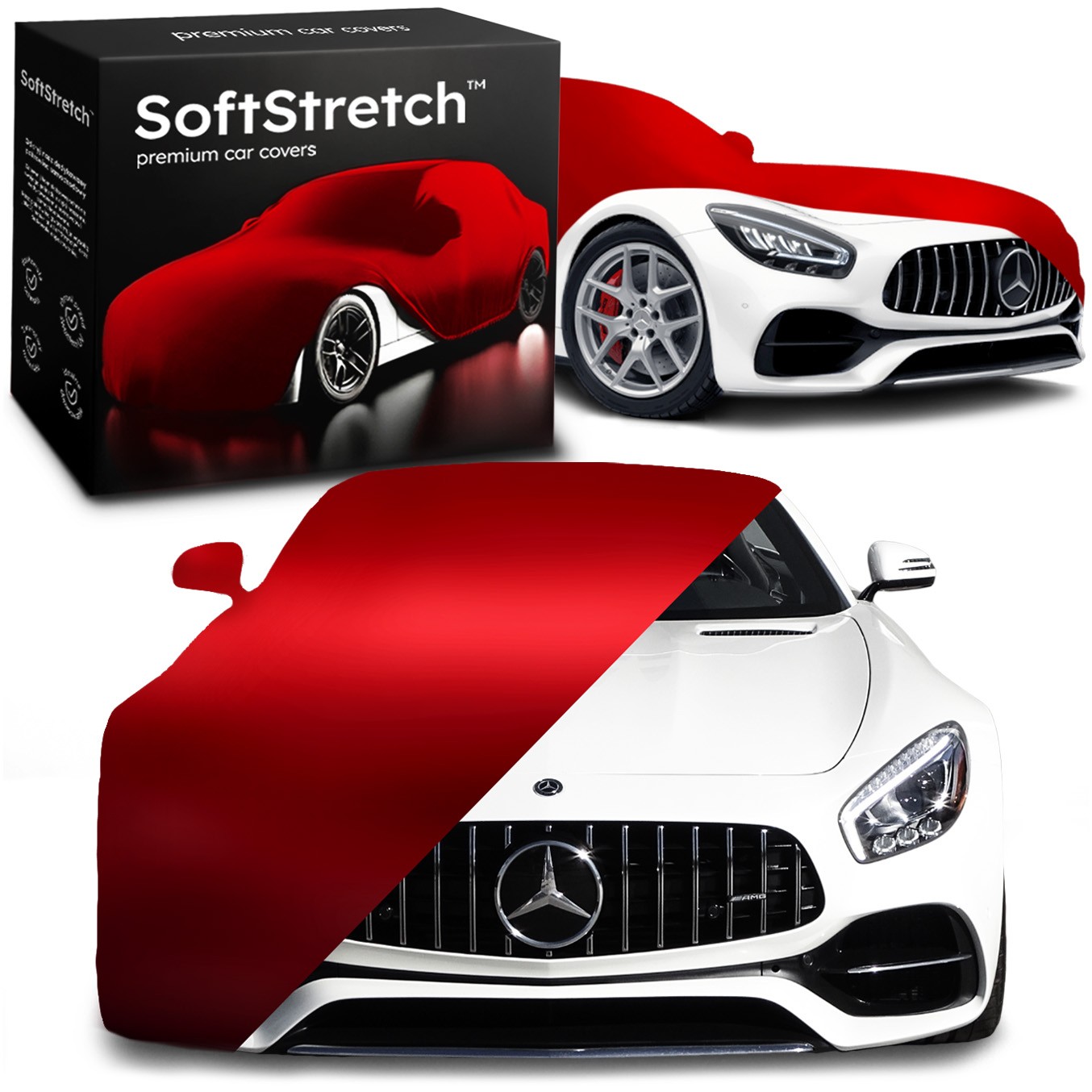 Kryt do auta SoftStretch pro Mercedes Amg Gt červený