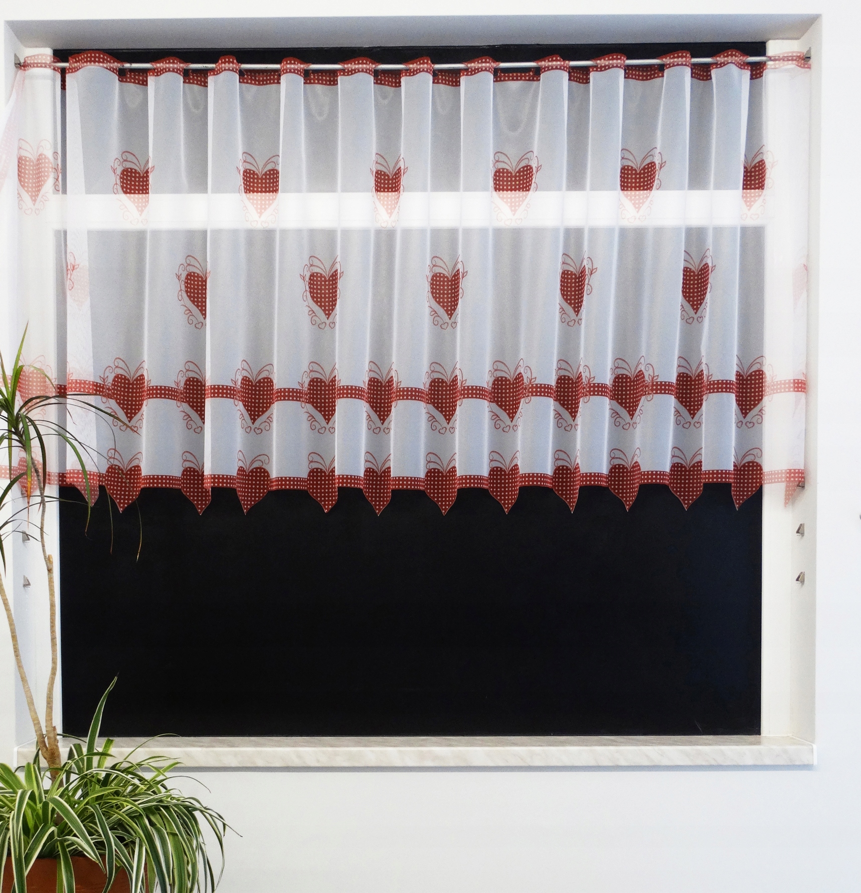 

Mg Zazdrostka Biały Serca Bordo A9 wys 90cm