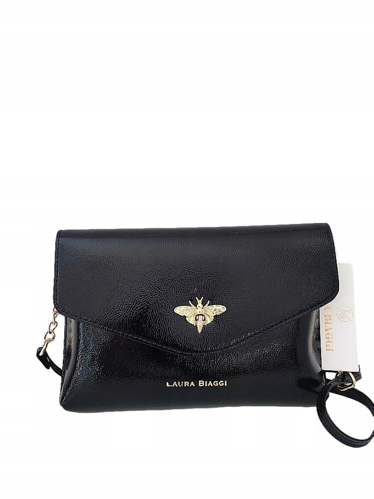 Laura Biaggi kabelka psaníčko včelka černá lesklá