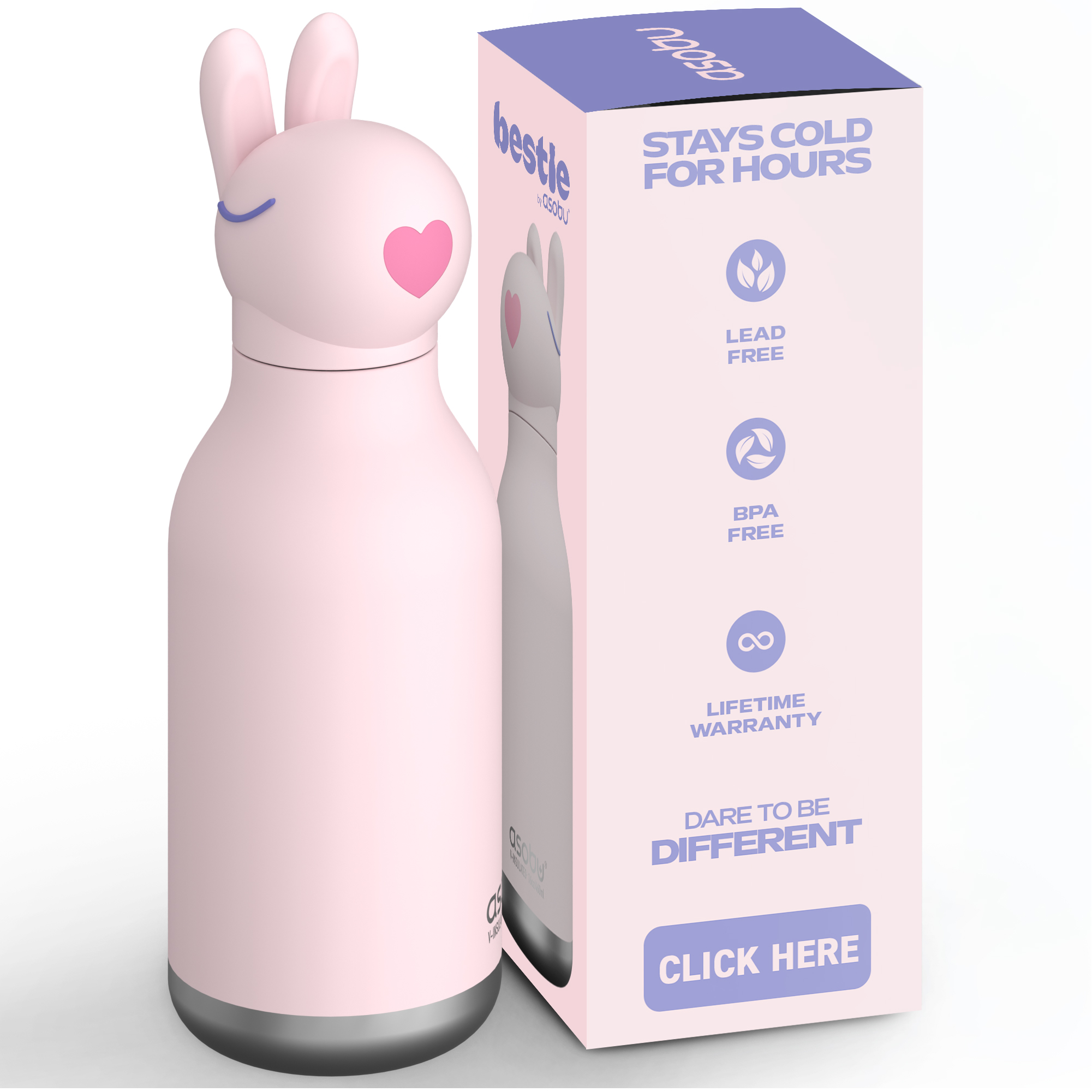 Asobu Butelka Termiczna Z Silikonową Słomką 460 ML Design Bestie