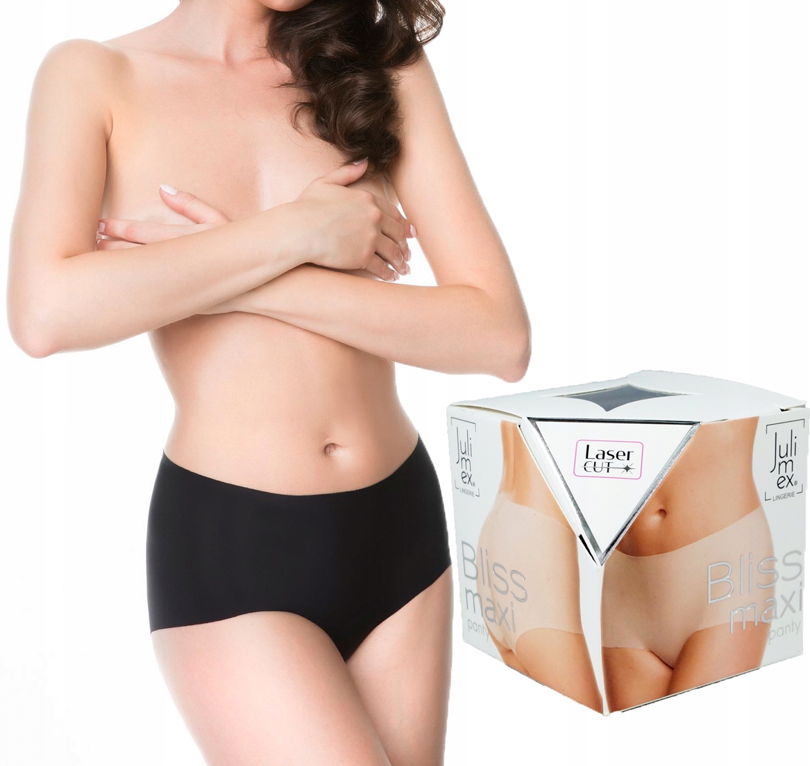 Bliss Maxi dámské kalhotky Laserem stříhané Julimex XL