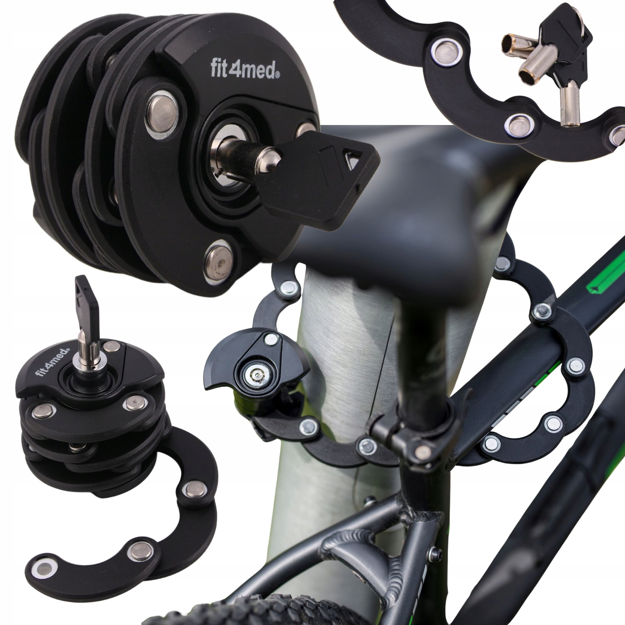 ZABEZPIECZENIE ROWER ROWERU ZAMEK SKŁADANE U-LOCK Kod producenta IO017