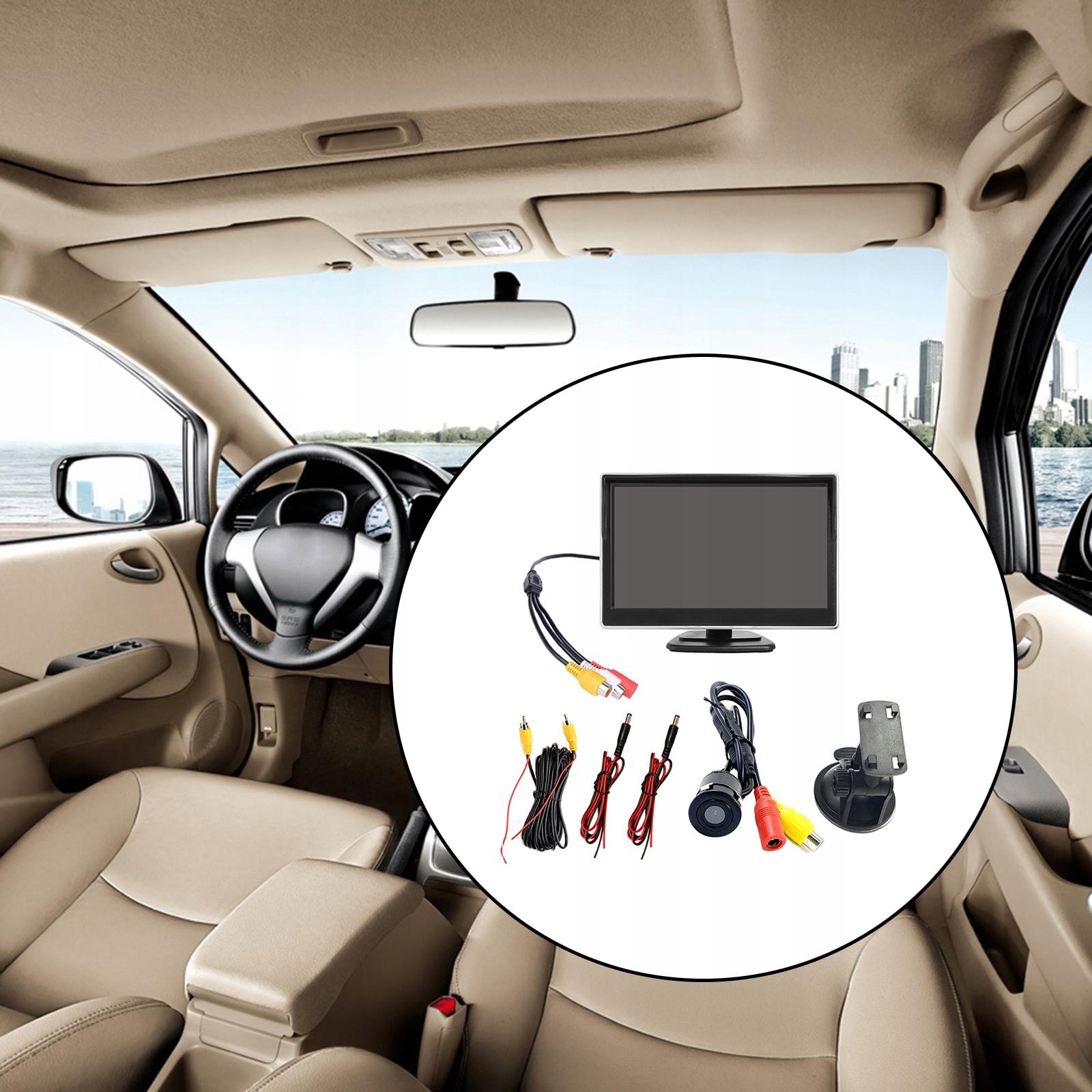 5-calowy monitor samochodowy TFT LCD z kamerą noktowizyjną na podczerwień Producent bez marki