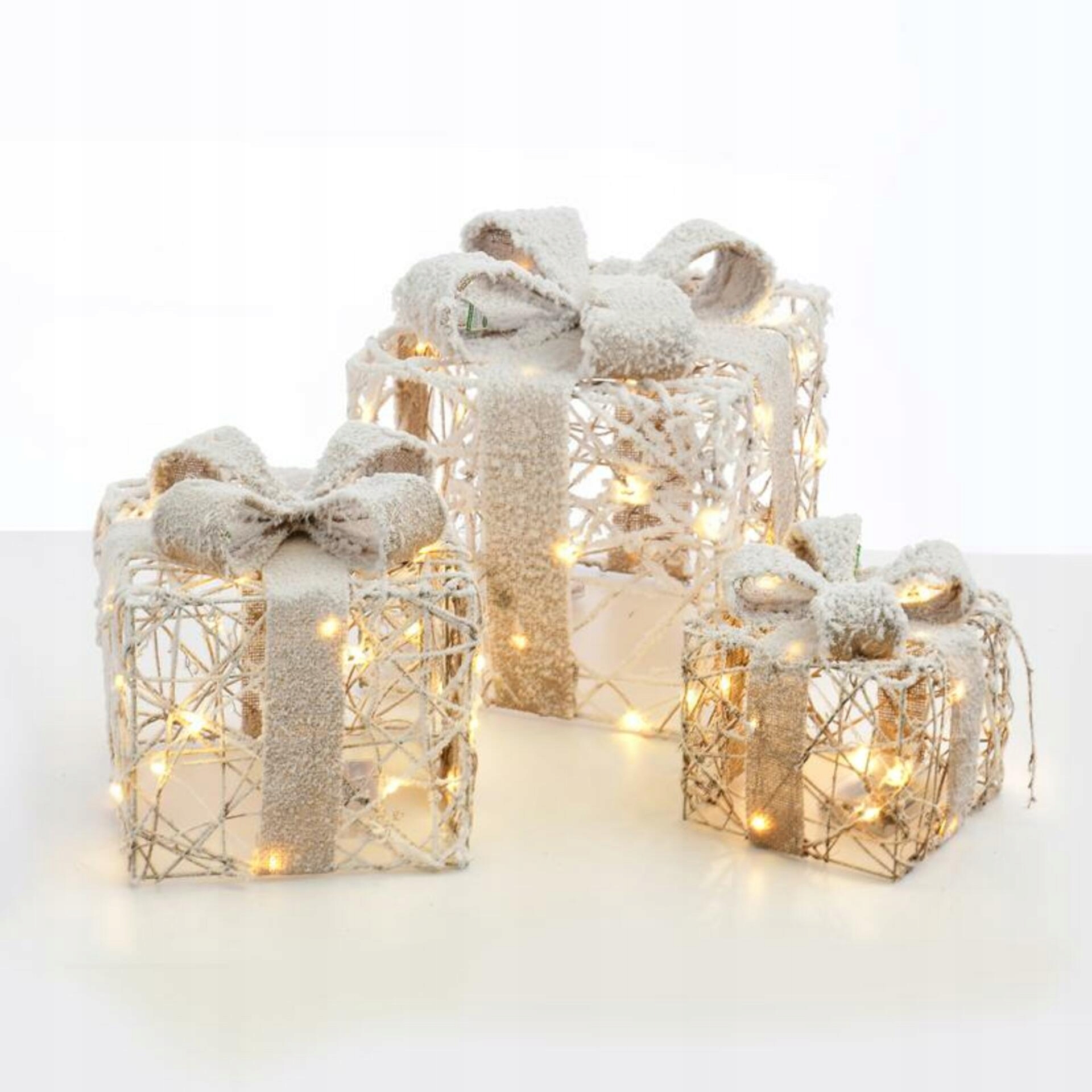 Aca Lighting ratanová sada dárkové balíčky, 20+30+40 Ww mini Led na bateri