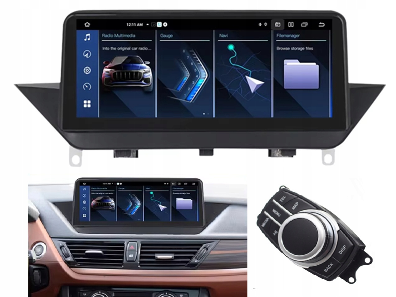 Radio Nawigacja Ekran Android Bmw E84 X1 2009-2015 12,3" Idrive Nbt 6/128GB