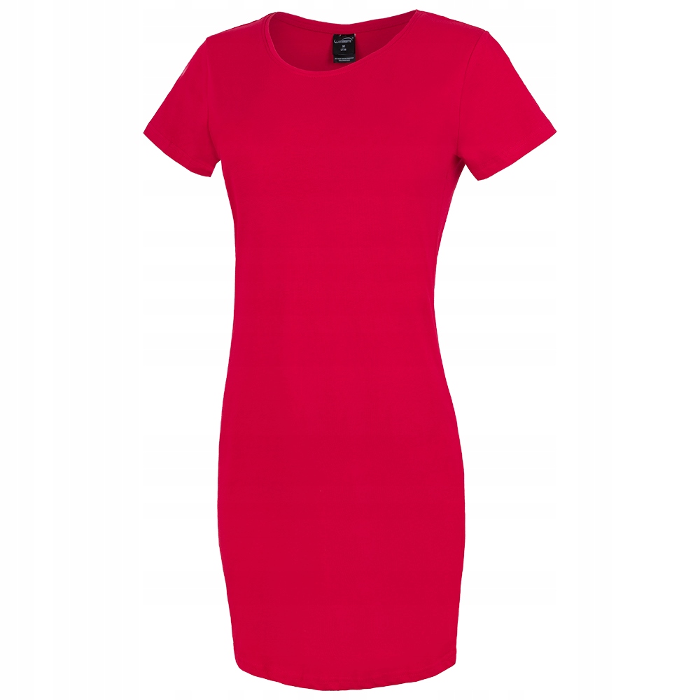 SUKIENKA DAMSKA KRÓTKI RĘKAW GŁADKA ELASTYCZNA LETNIA KLASYCZNA CZERWONA XL Rozmiar XL