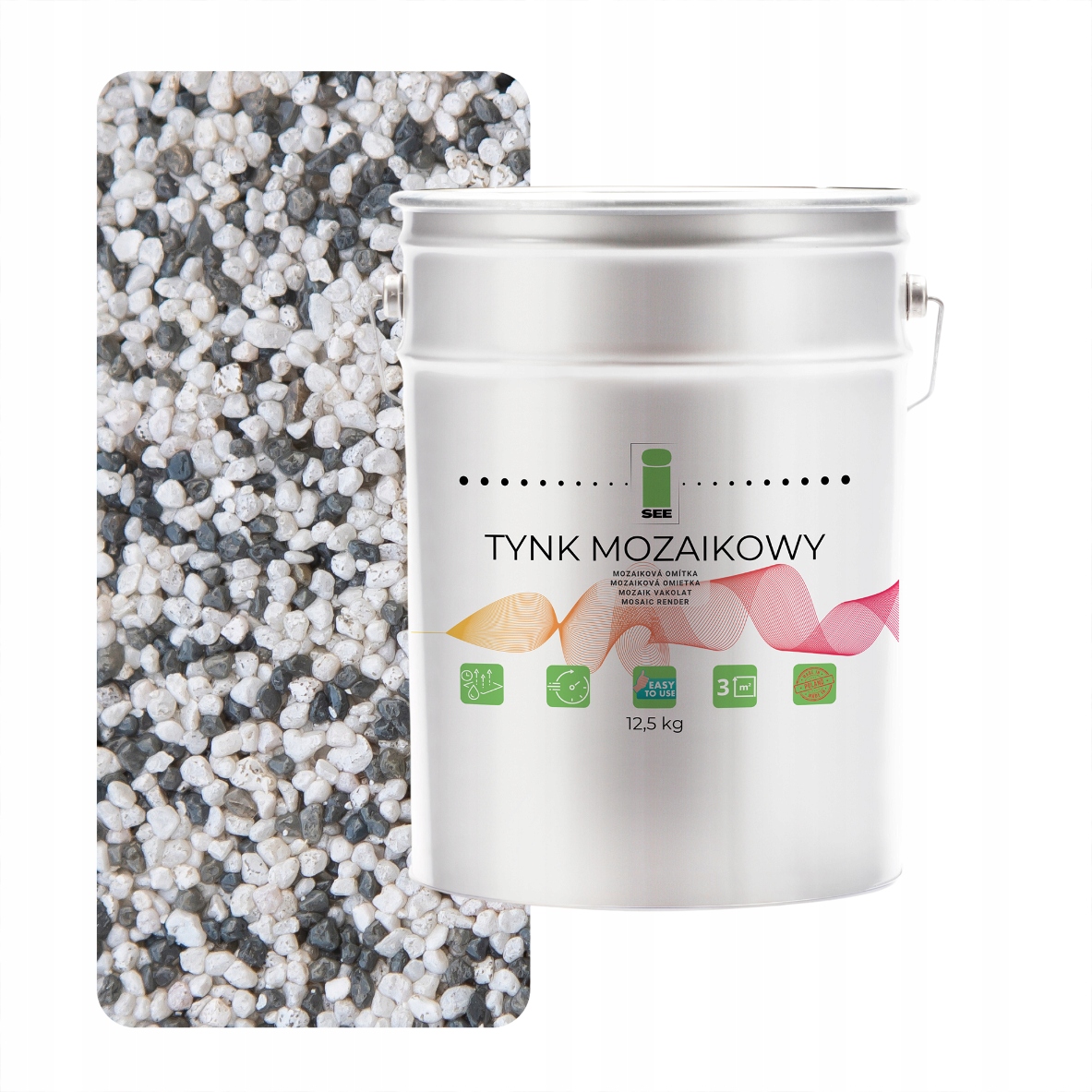 Mozaiková Omítka Šedá Světlá Marmolit Třída 1 Mozaika 12,5 Kg Výrobce