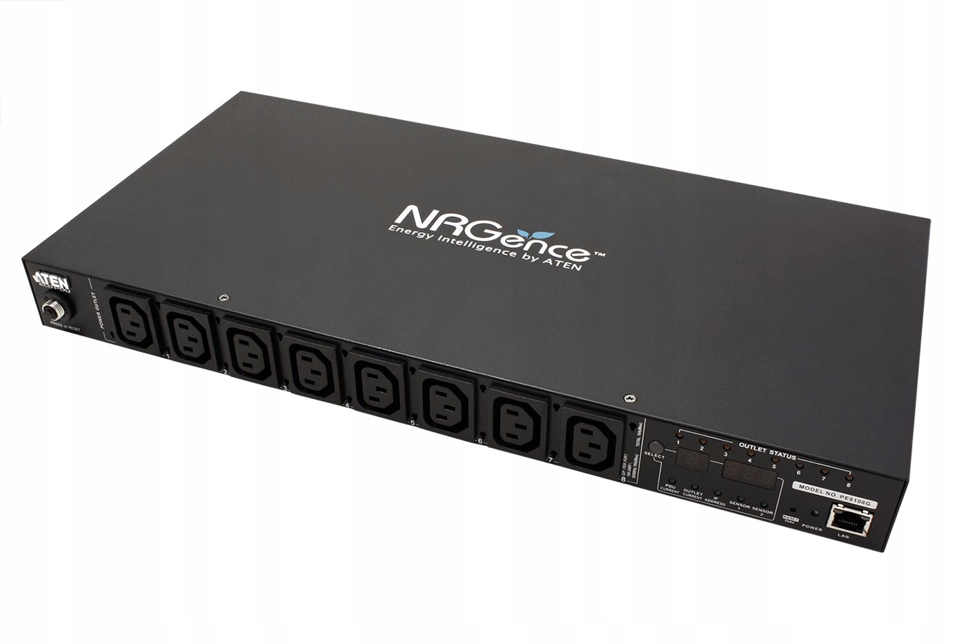 Aten 19" napájecí panel,8x IEC320 C13,IP,měření výstupů,1U (PE8108G)