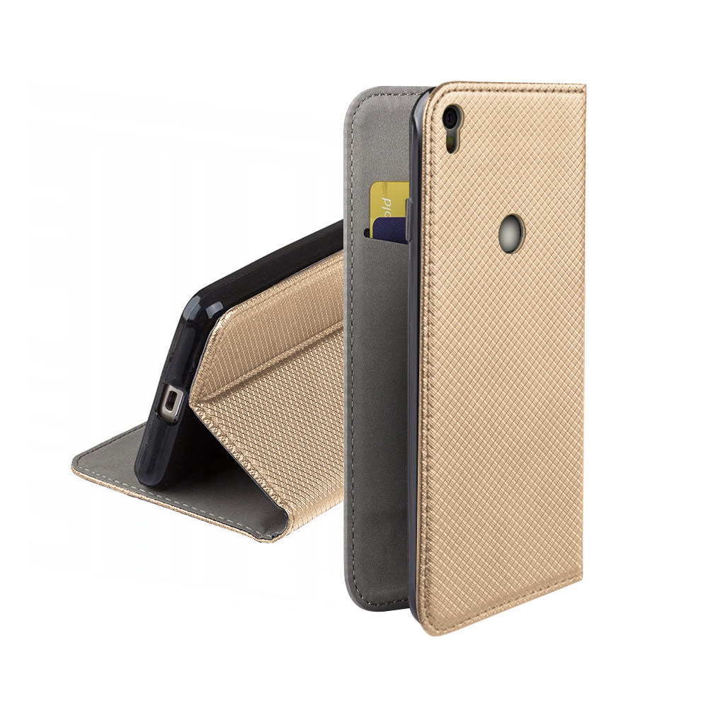 

Etui Z Klapką Do Alcatel Shine Lite Złoty Obudowa
