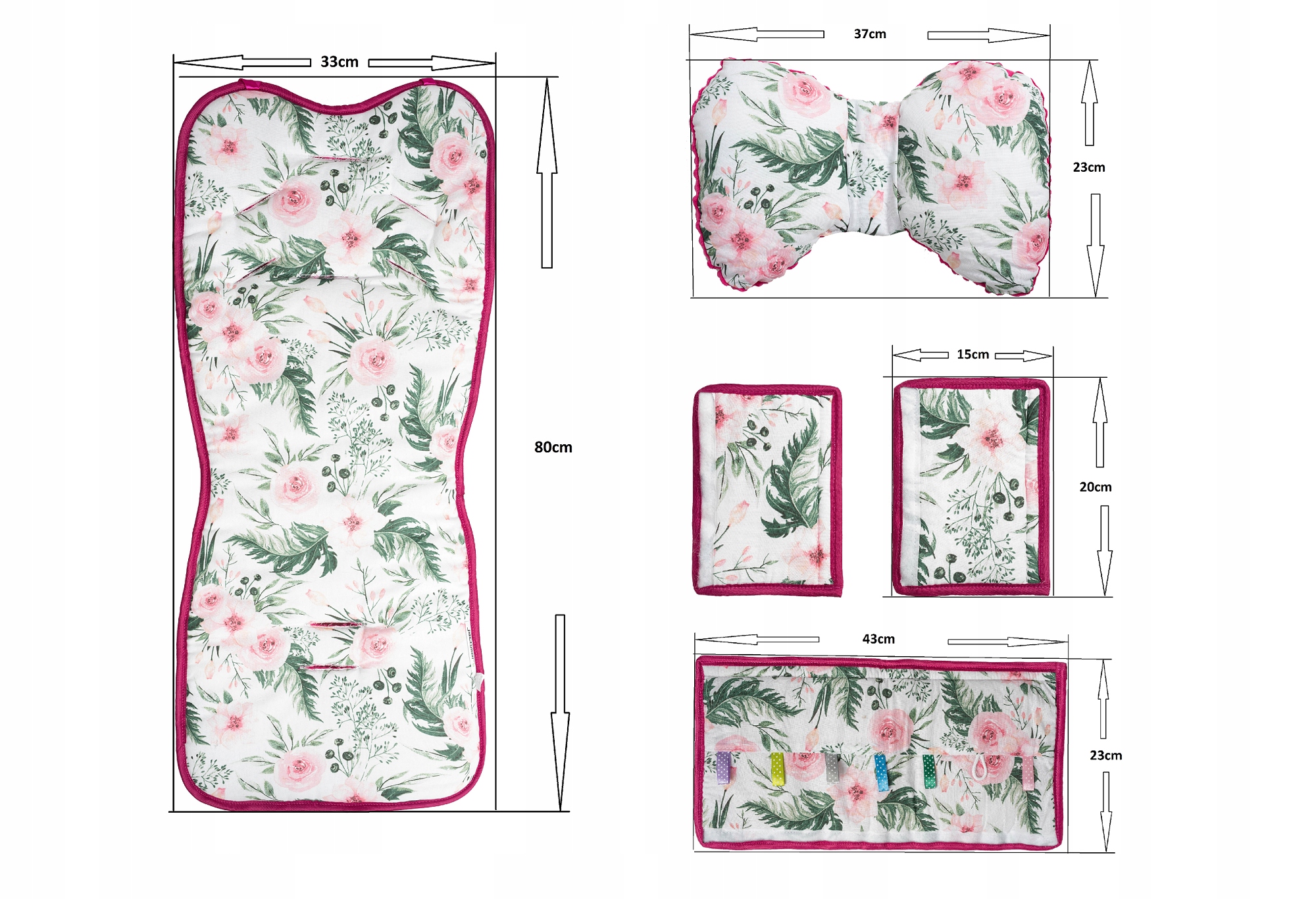 Wkładka Poduszka Osłonki Wózka Spacerowego Zestaw Marka Wozki-pl