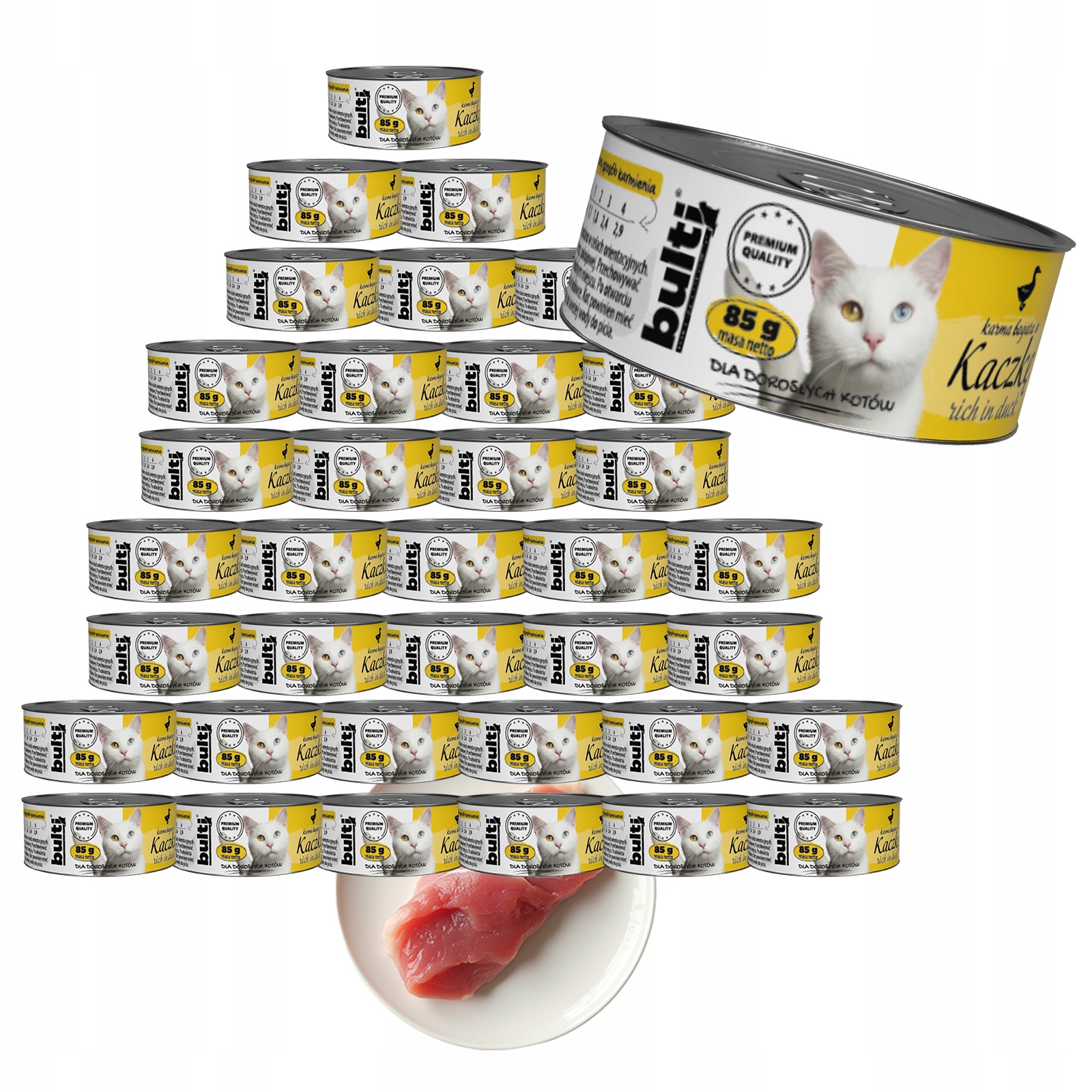 Levně Krmivo Mokré Pro Kočky Bulti Plechovka mletá s kachnou Set 36x85 g