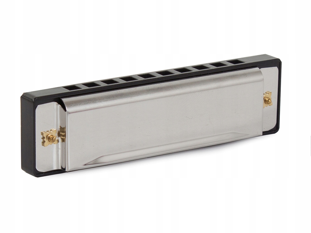 HARMONIJKA USTNA METALOWA C DUR ETUI 10 KANAŁÓW Kolor czarny