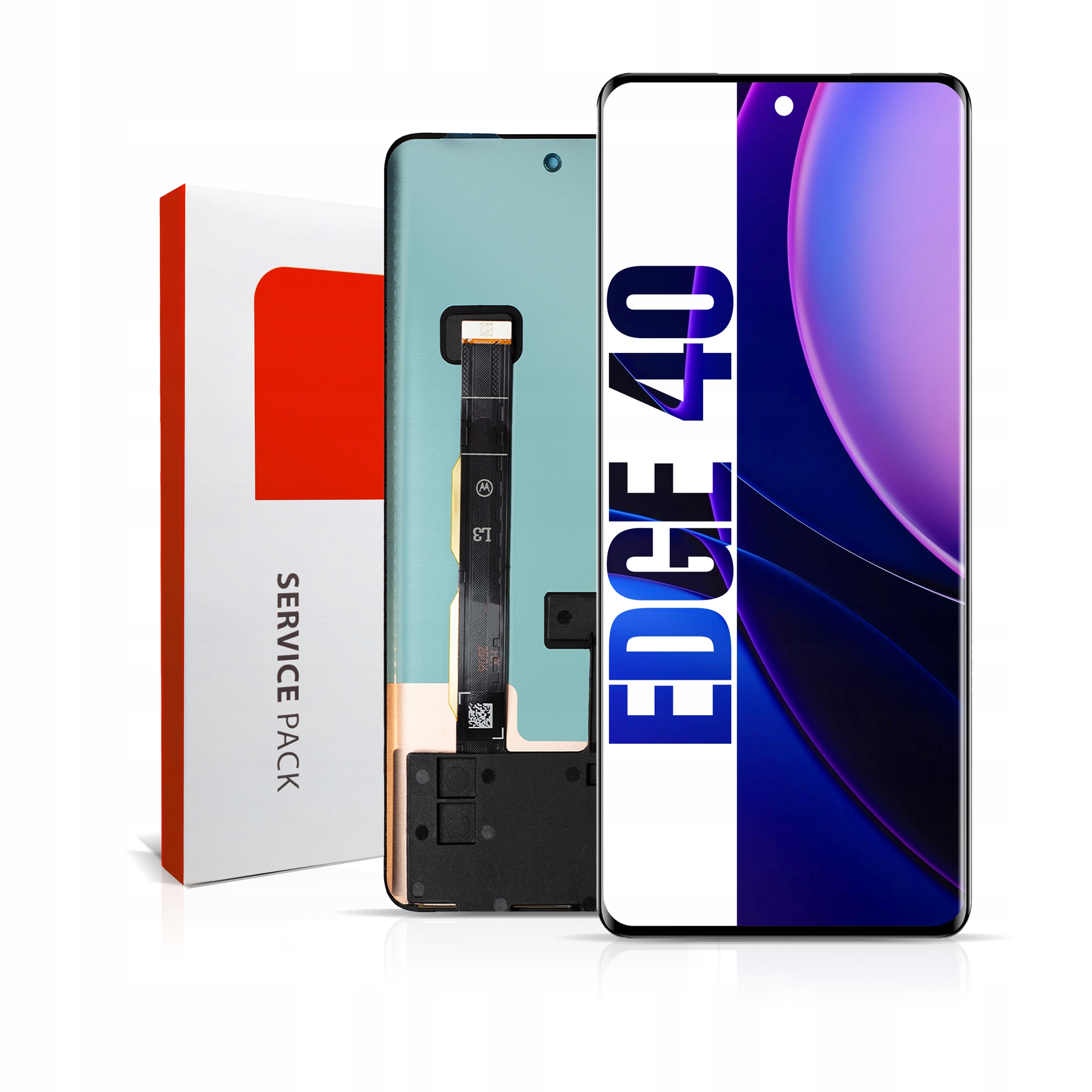 XT2303-2 LCD pre Edge 40 Service Pack Matrica Originál Zila