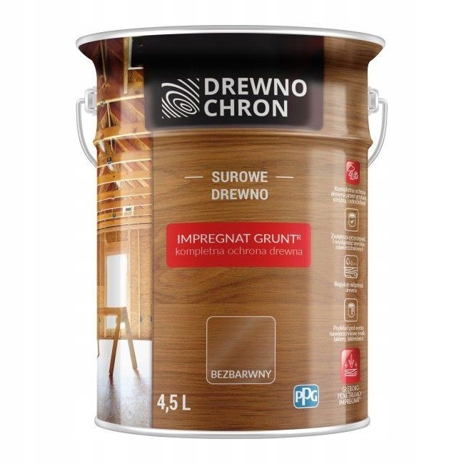 Drewnochron Impregnat Extra Grunt Bezbarwny 4,5l