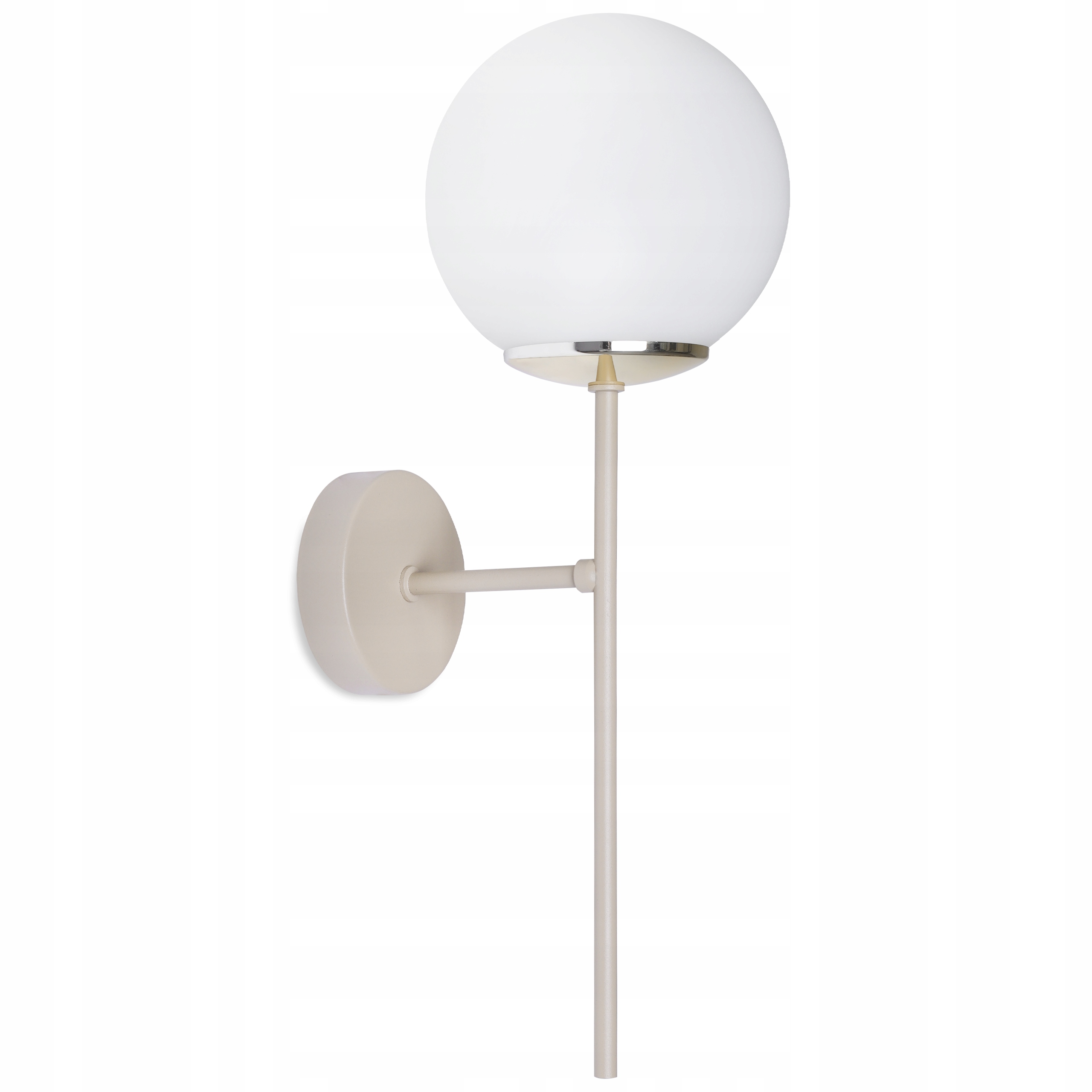 Nástěnná Lampa Siena Kašmírová Béžová Bílá Koule Jednoduchá Do Obývacího Pokoje E14