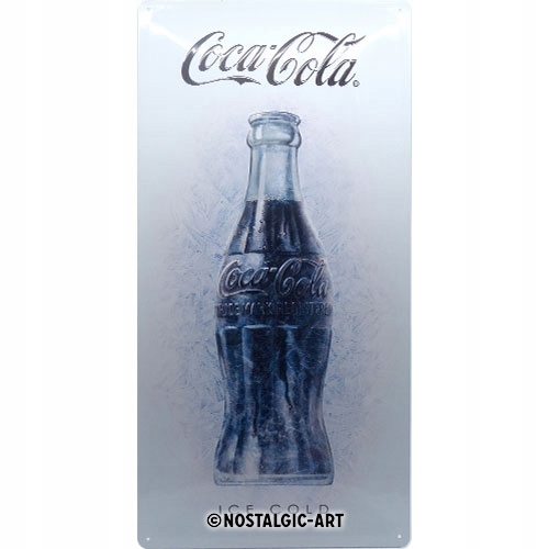 Plakát plechový 25x50 cm Coca-Cola Ice White retro