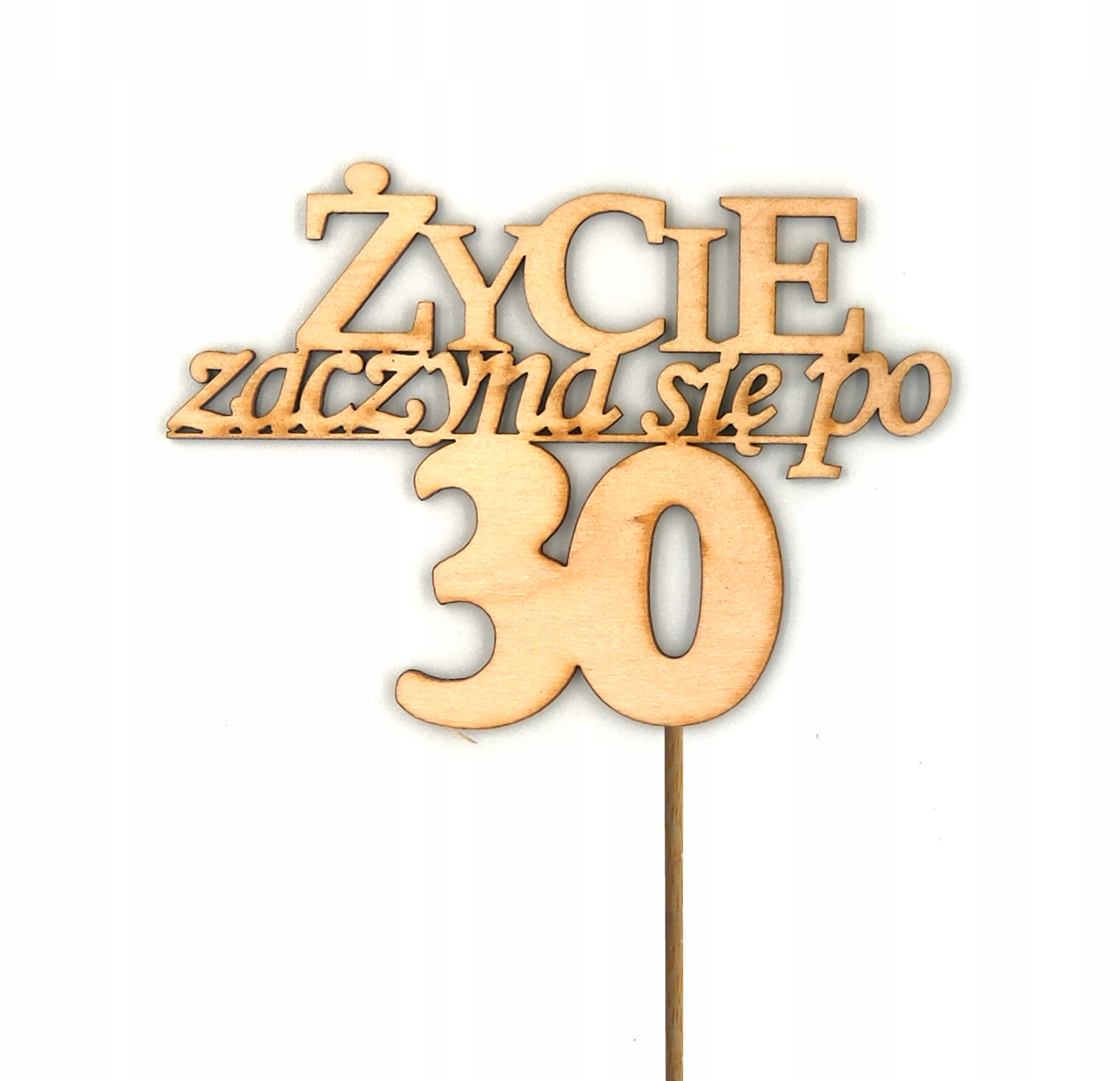 5szt komplet Topper Napis Życie Zaczyna się po 30