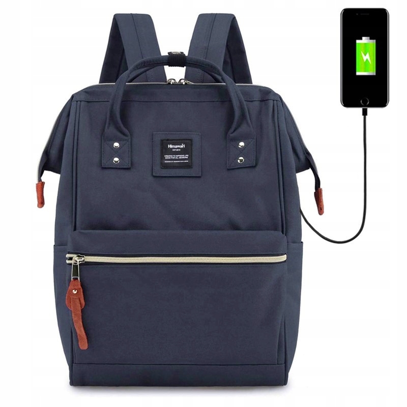 Školní batoh Himawari 9001 modrý Usb