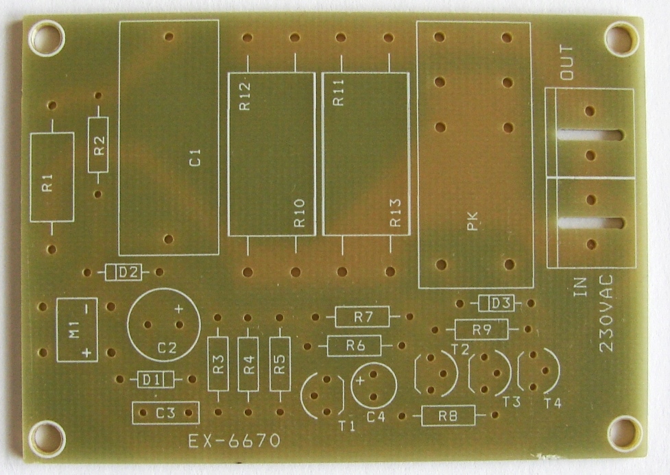 EX-6670pcb. Płytka miękkiego startu transformatora toroidalnego.
