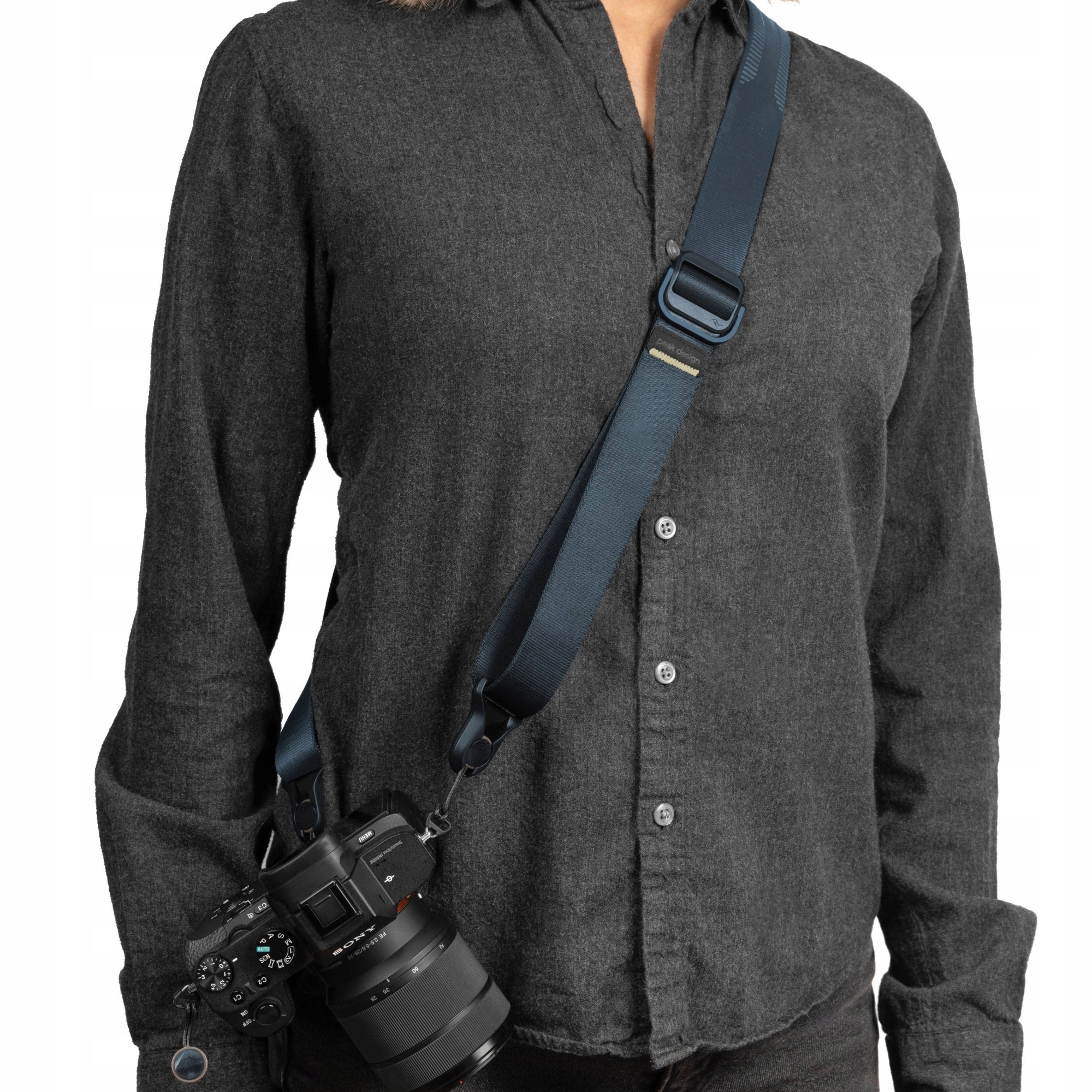 Pásek na krk nebo rameno Slide Lite Ocean v3 modrý