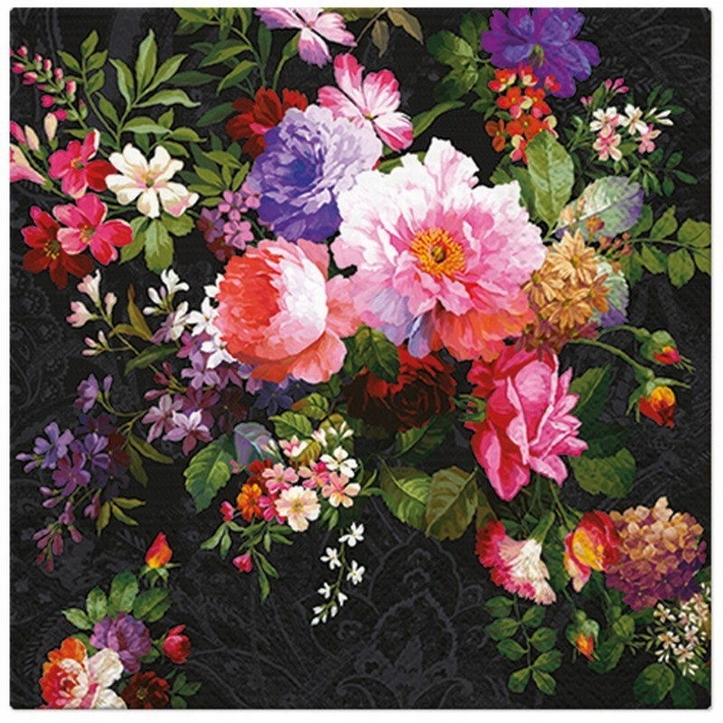 

Serwetki papierowe Flora Dark 33x33cm 20szt