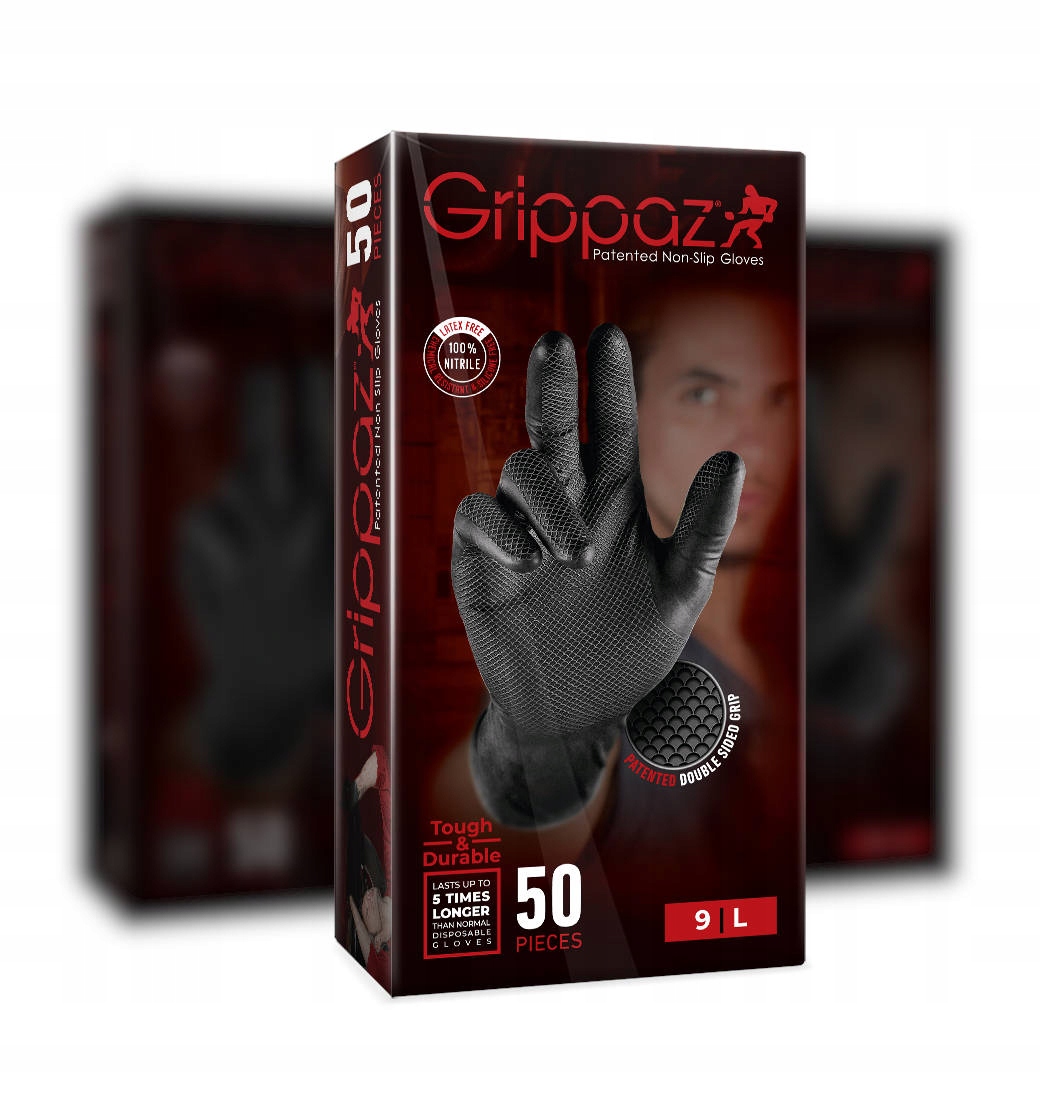 

Rękawiczki Nitrylowe Grippaz Warsztawowe 50szt 9/L
