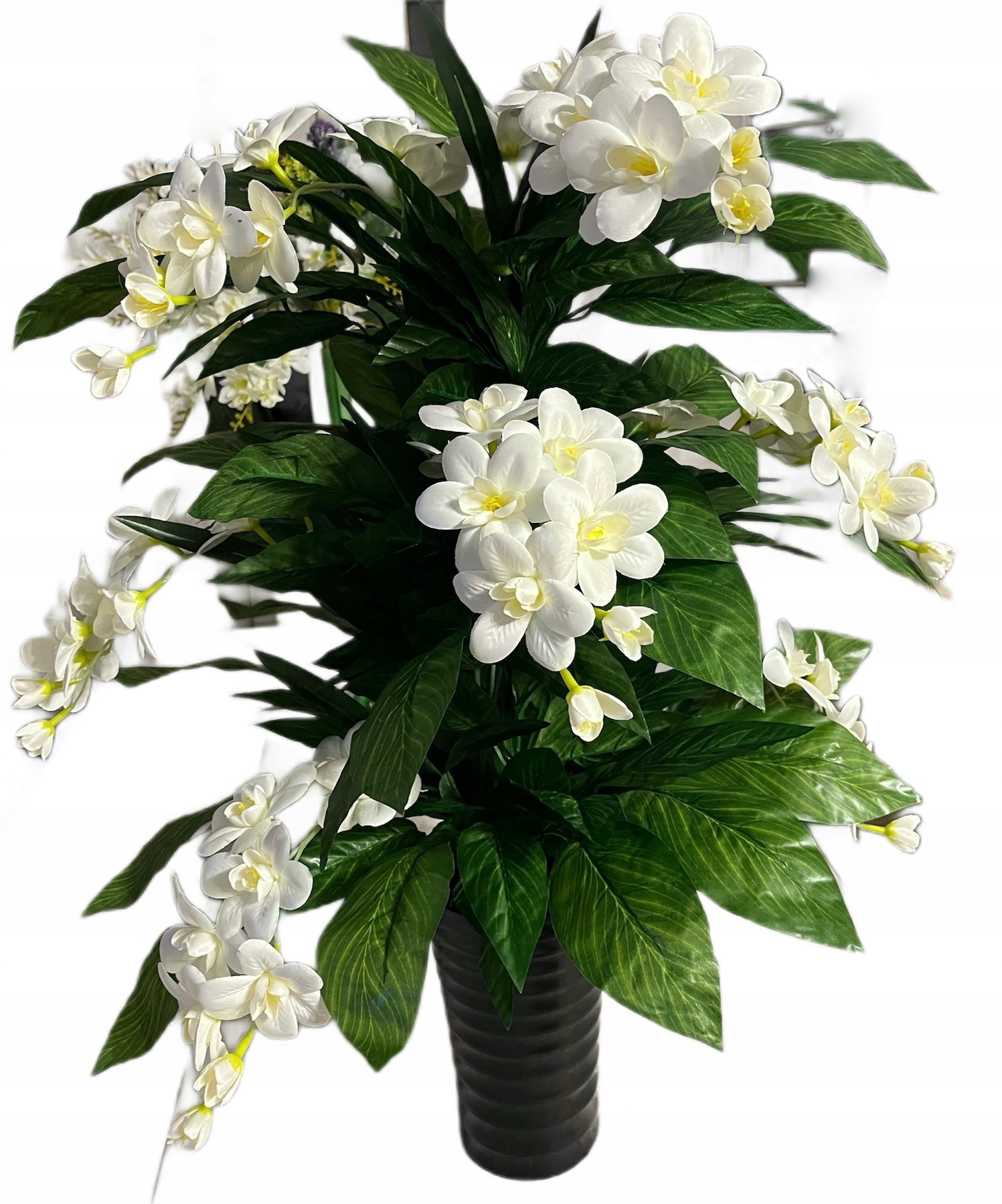 Kwiat doniczkowy Jaśmin Gardenia 85cm kwiatek sztuczny W Doniczce liście