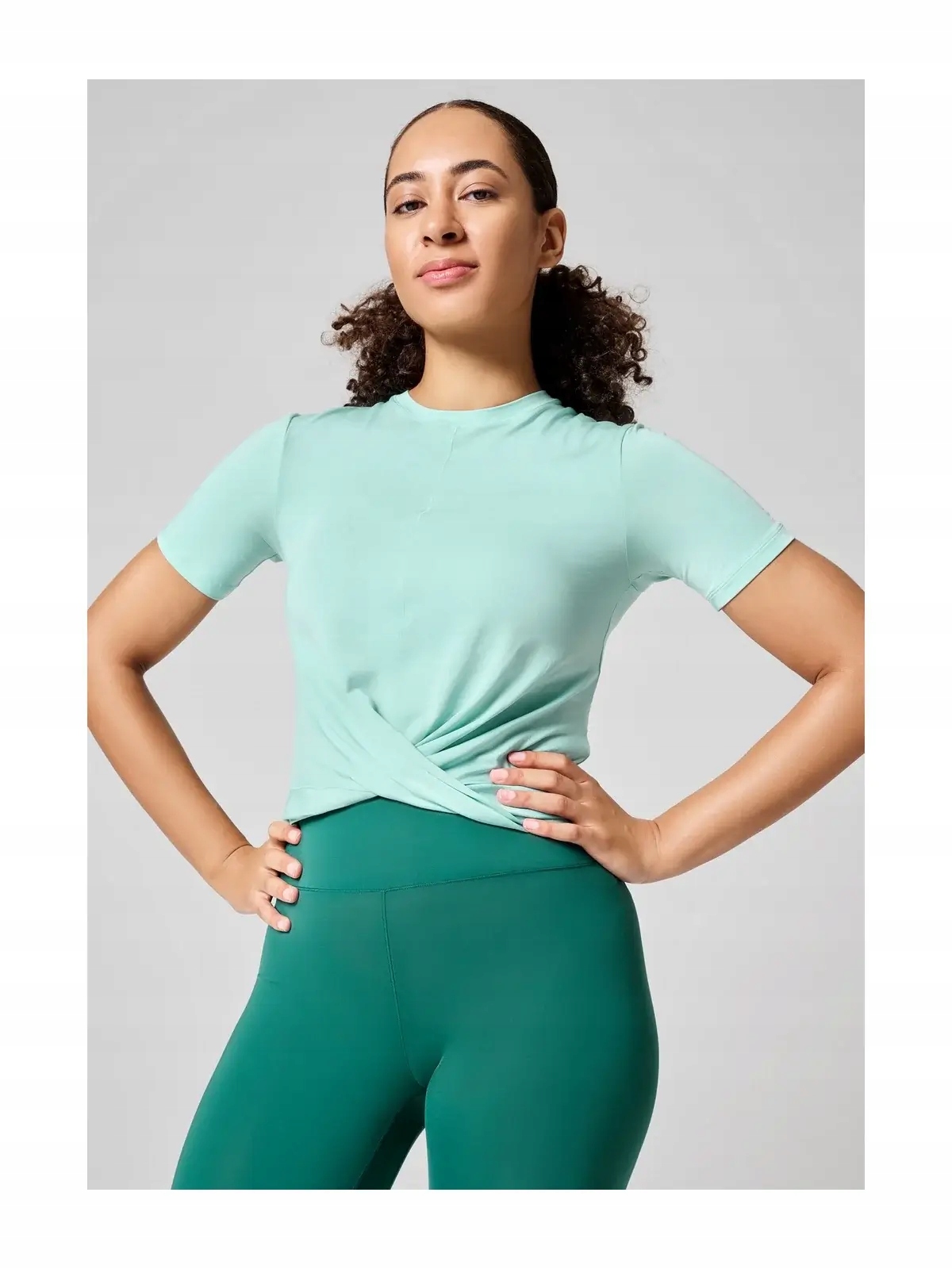 Dámské tréninkové tričko Casall Delight Short Wrap Tee vel. 44 modré