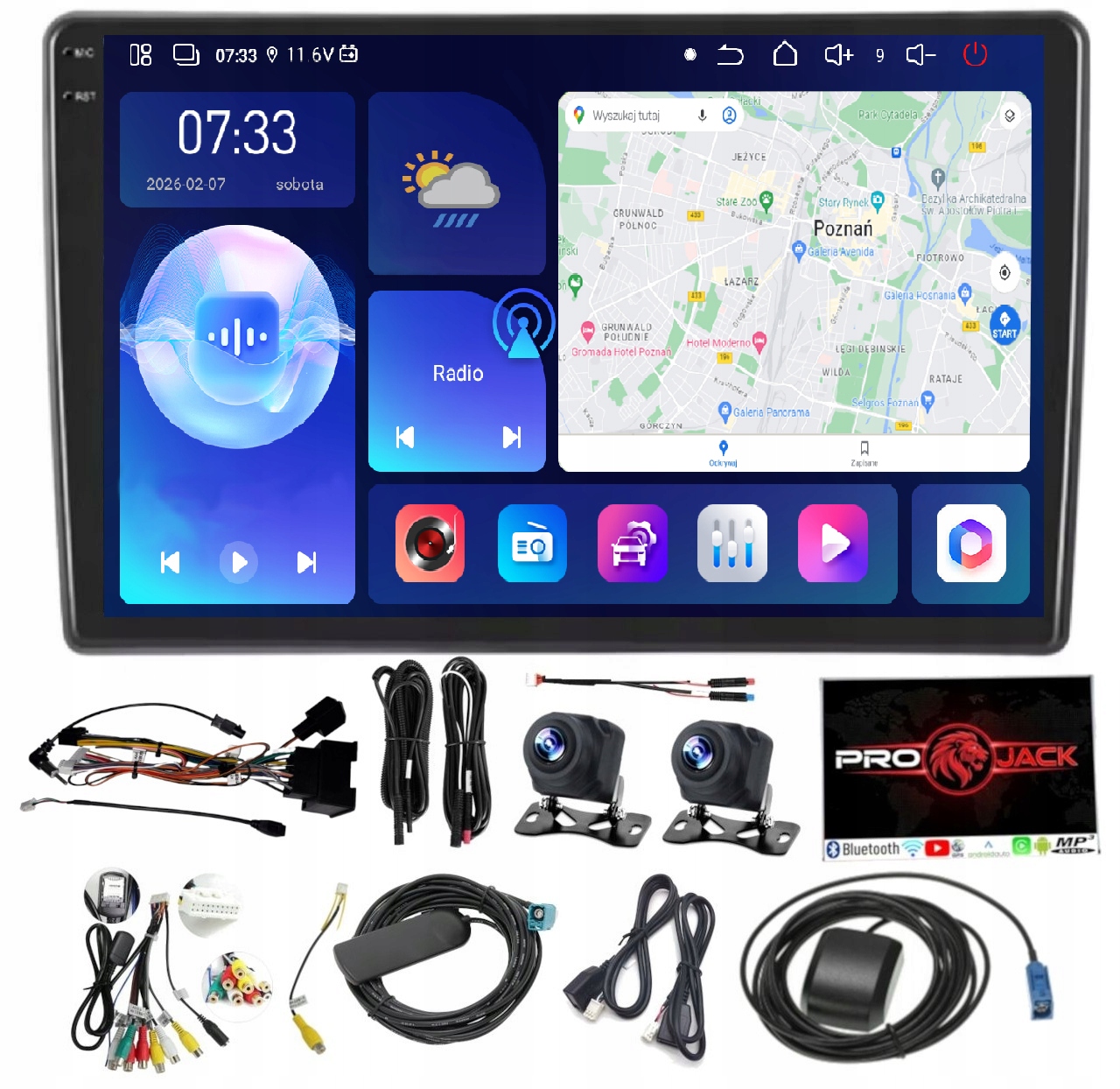 Autorádio S Navigací Android Auto Citroen C5 2008-2017 Carplay 6GB 128GB Sim