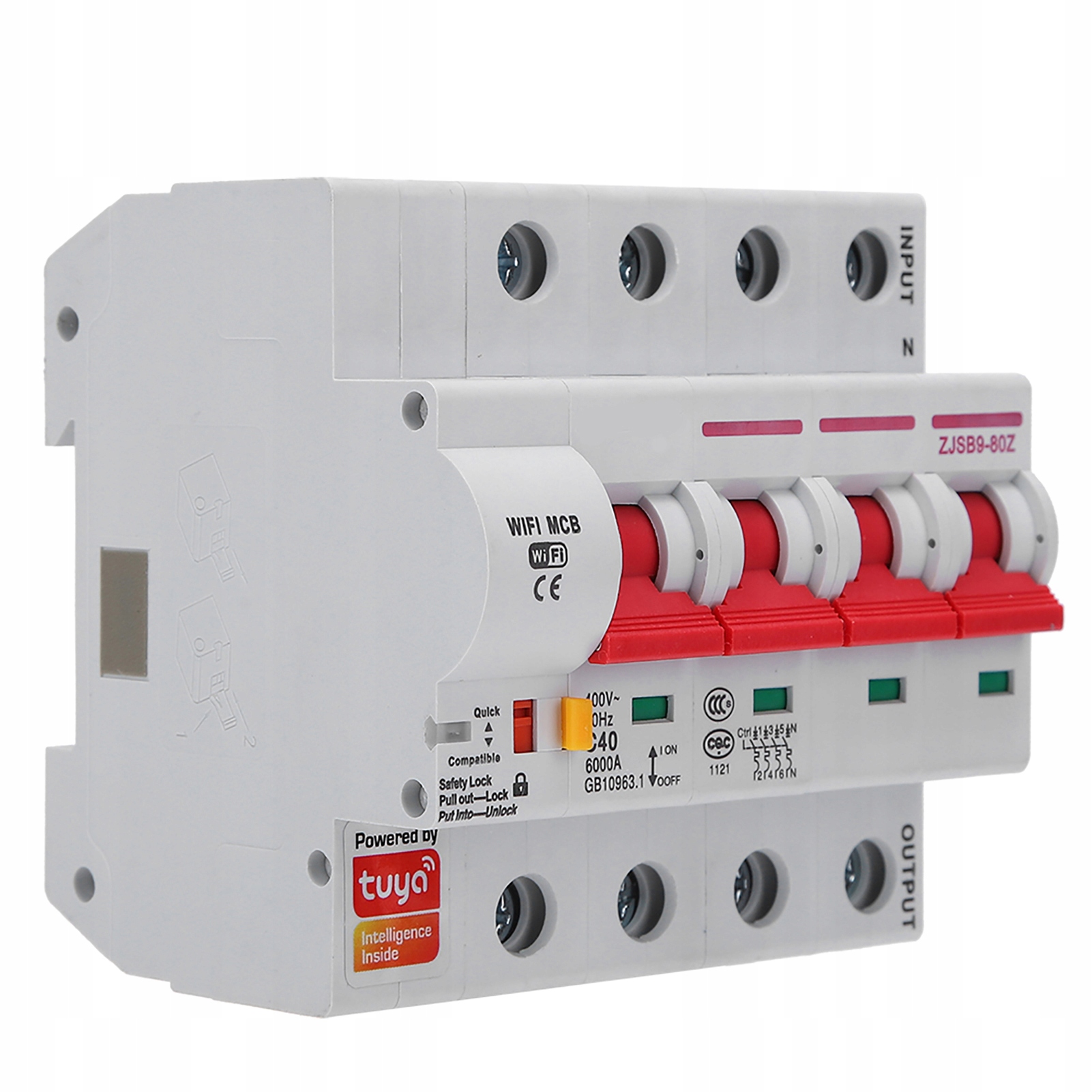 Inteligentní Proudový A Diferenciální Vypínač Wifi 4P 40A