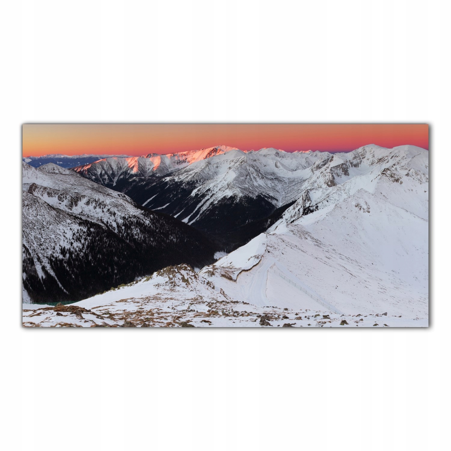 Tatry Zima Polska 140x70 Tvrzené sklo do kuchyně