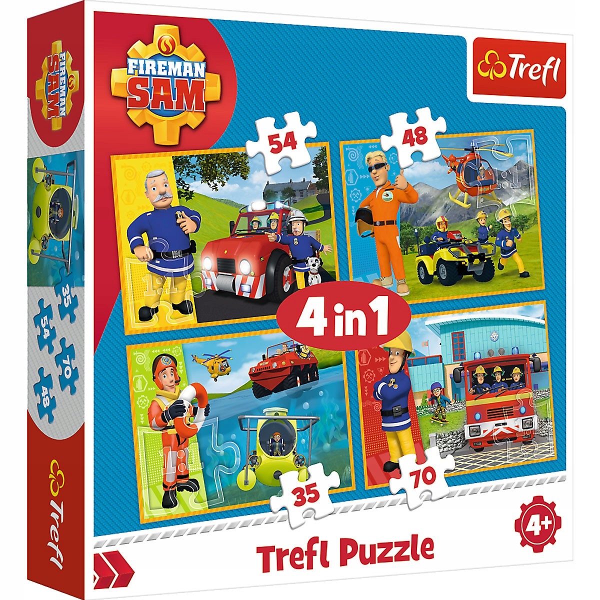 34311 TREFL PUZZLE 4W1 STRAŻAK SAM