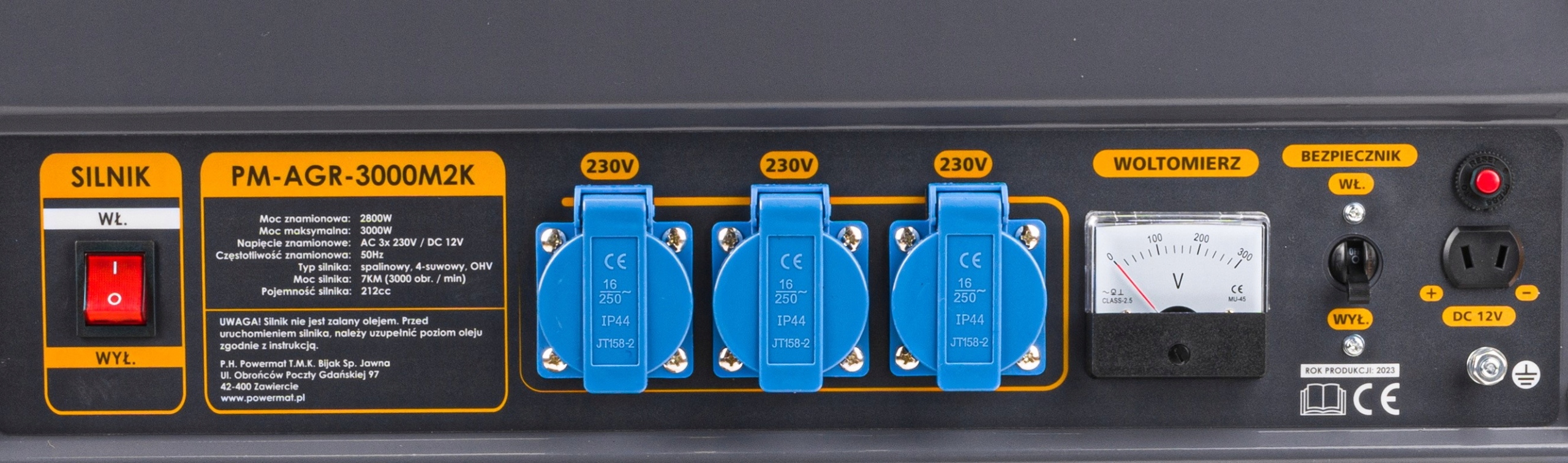 AGREGAT PRĄDOTWÓRCZY Generator 3000W 230V 12V AVR Rozruch ręczny