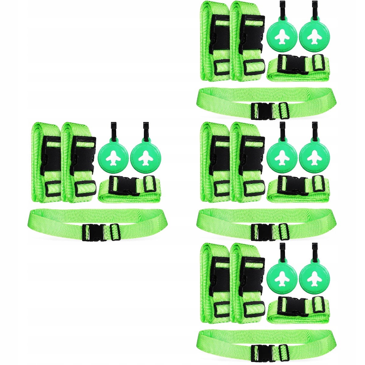 Paski do bagażu podróżnego Zablokuj 4 zestawy