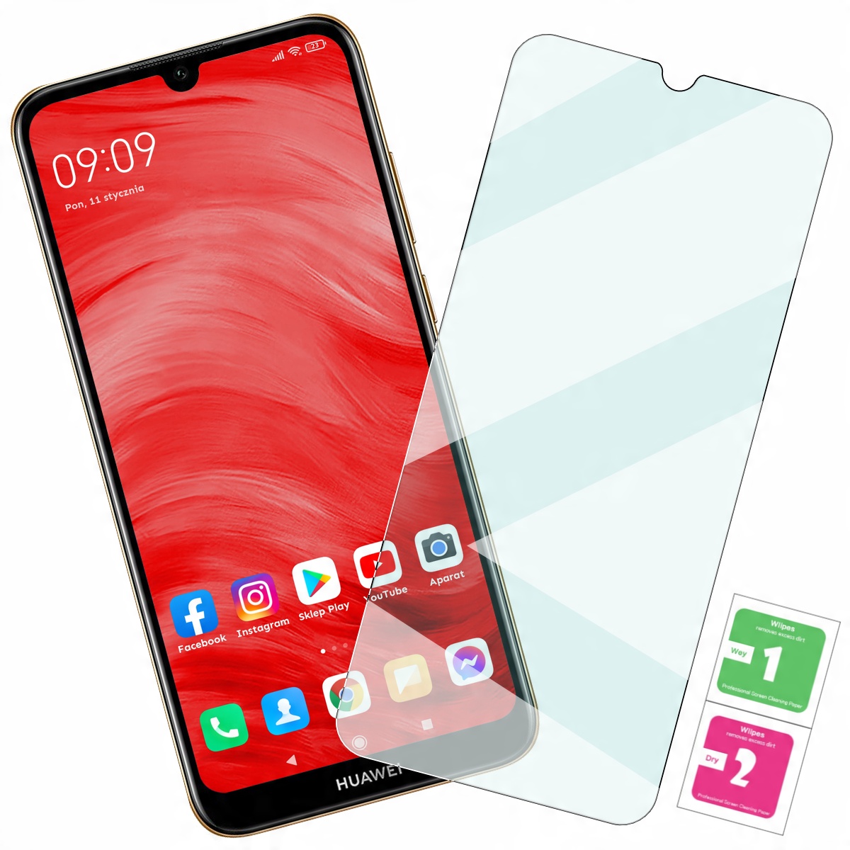 

Szkło Hartowane Szybka na Ekran do Huawei Y6 2019