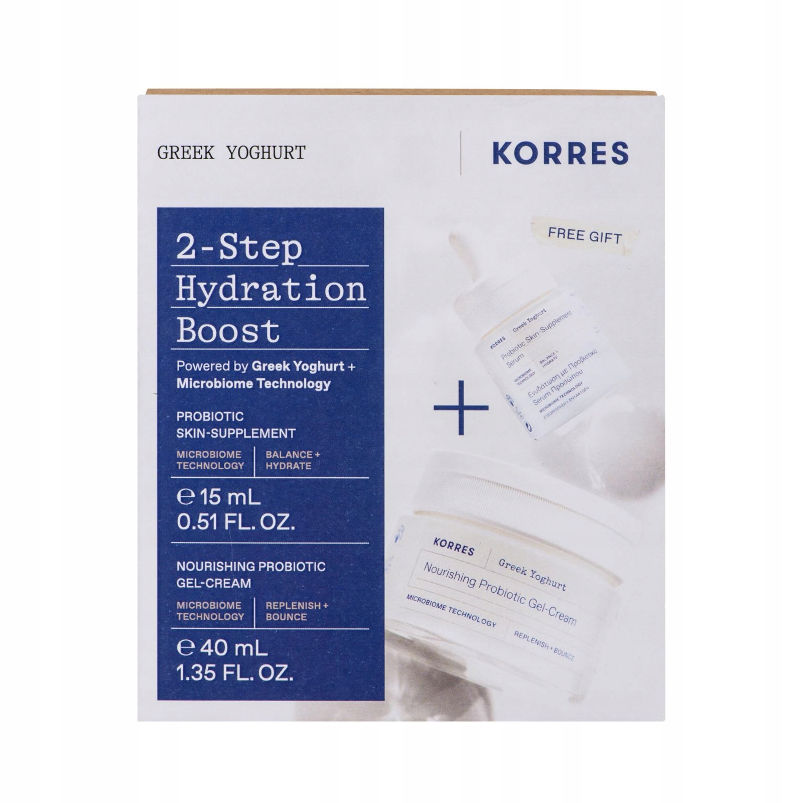 Hydratační Krém Na Obličej Korres Le Set Yoghurt Moist 40 ML & Sérum 15 M