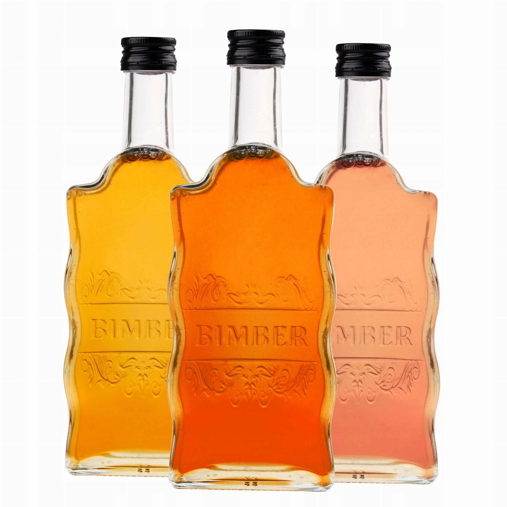 

5 x Butelka szklana Fala Tłoczona 500 ml +zakrętka