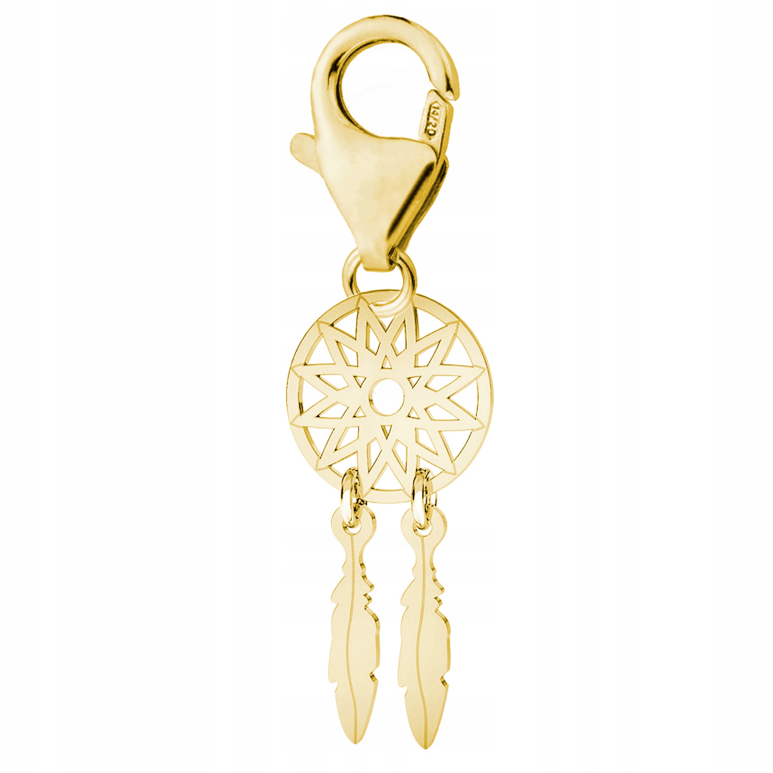 Zlatý přívěsek visací Lapač Snů stříbro 925