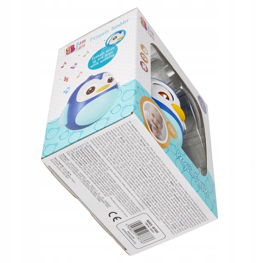 WAŃKA WSTAŃKA PINGWINEK KIWACZEK ZABAWKA INTERAKTYWNA BAM BAM Wysokość produktu 13 cm