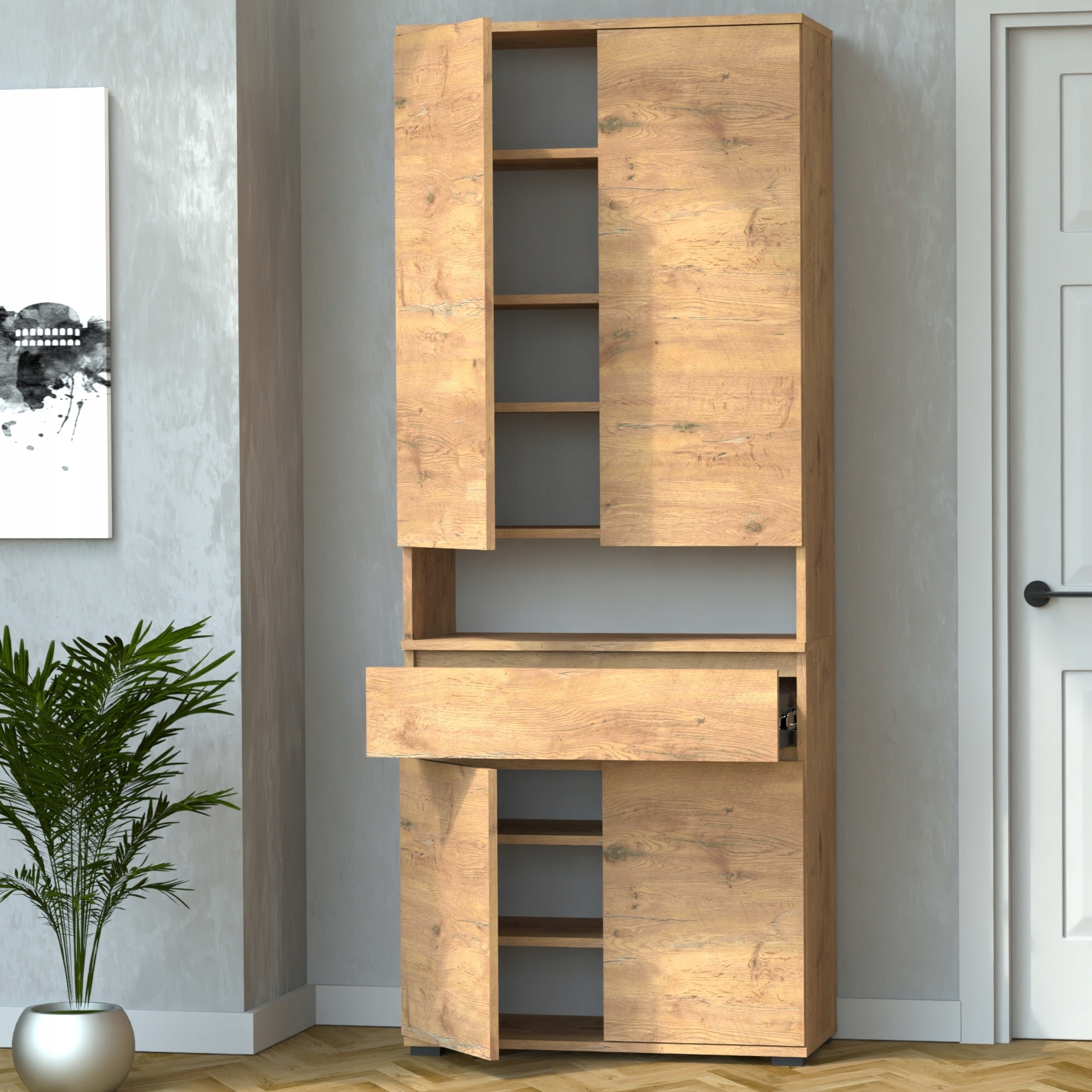 Szafka na buty Supra 80x36 Szafa z szufladą D1N1 Dąb Lancelot Marka inna