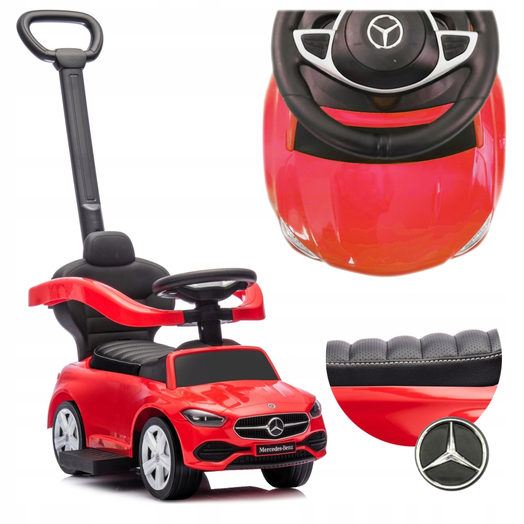 dla dwulatki jeździk pchacz Samochód dla chłopca Mercedes 3w1