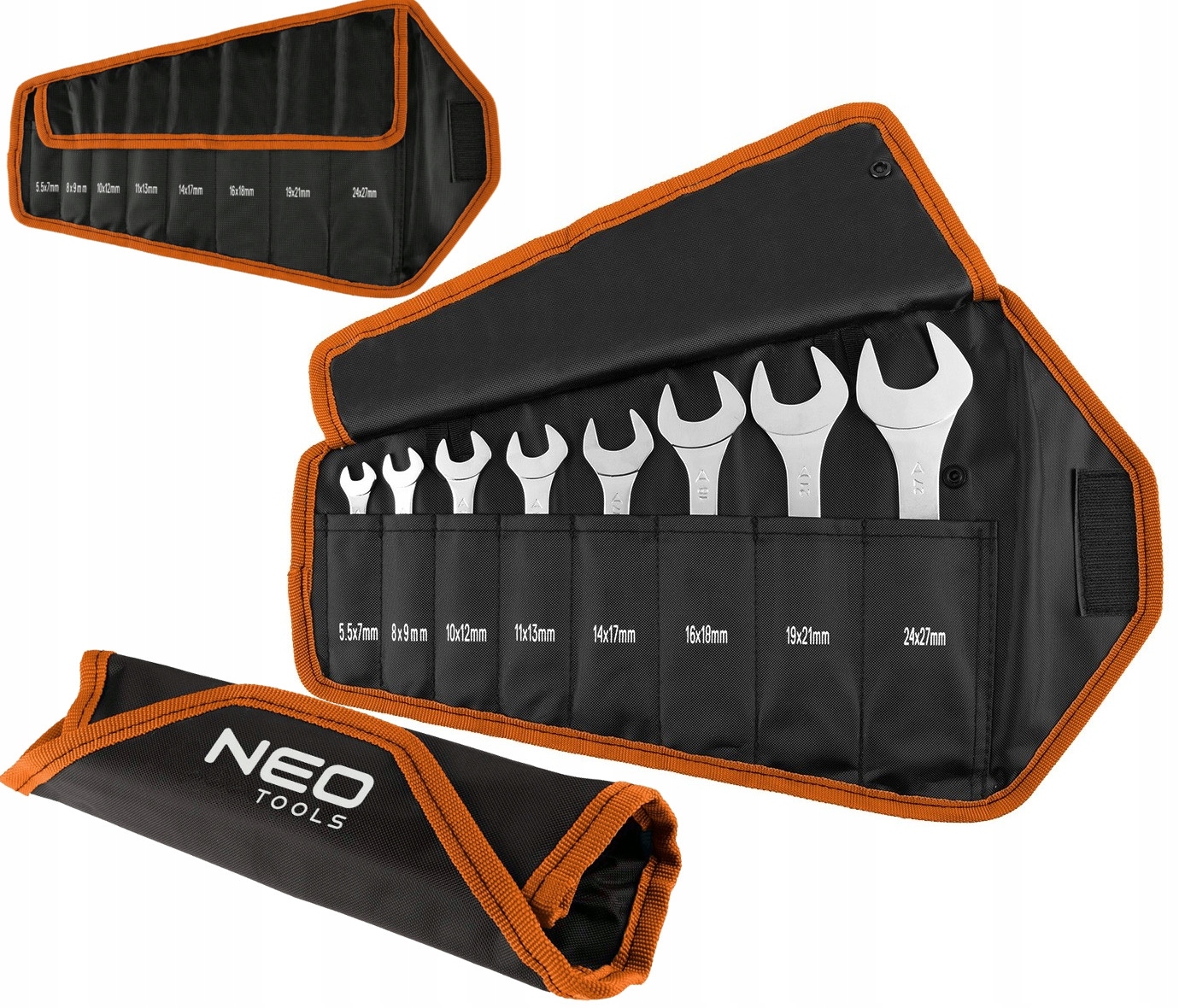 NEO 8x KLUCZE PLASKIE DWUSTRONNE 5 5 27mm 09 860