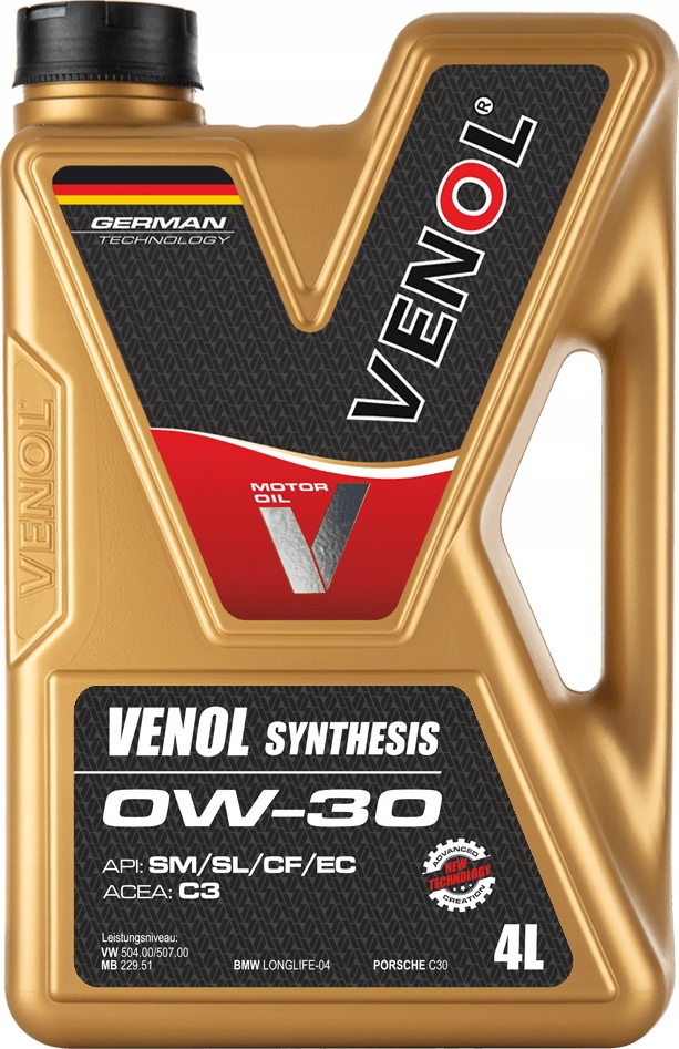 Olej Silnikowy Venol Synthesis 0W30 4L 504.00/507.00 C3 229.51 LL04