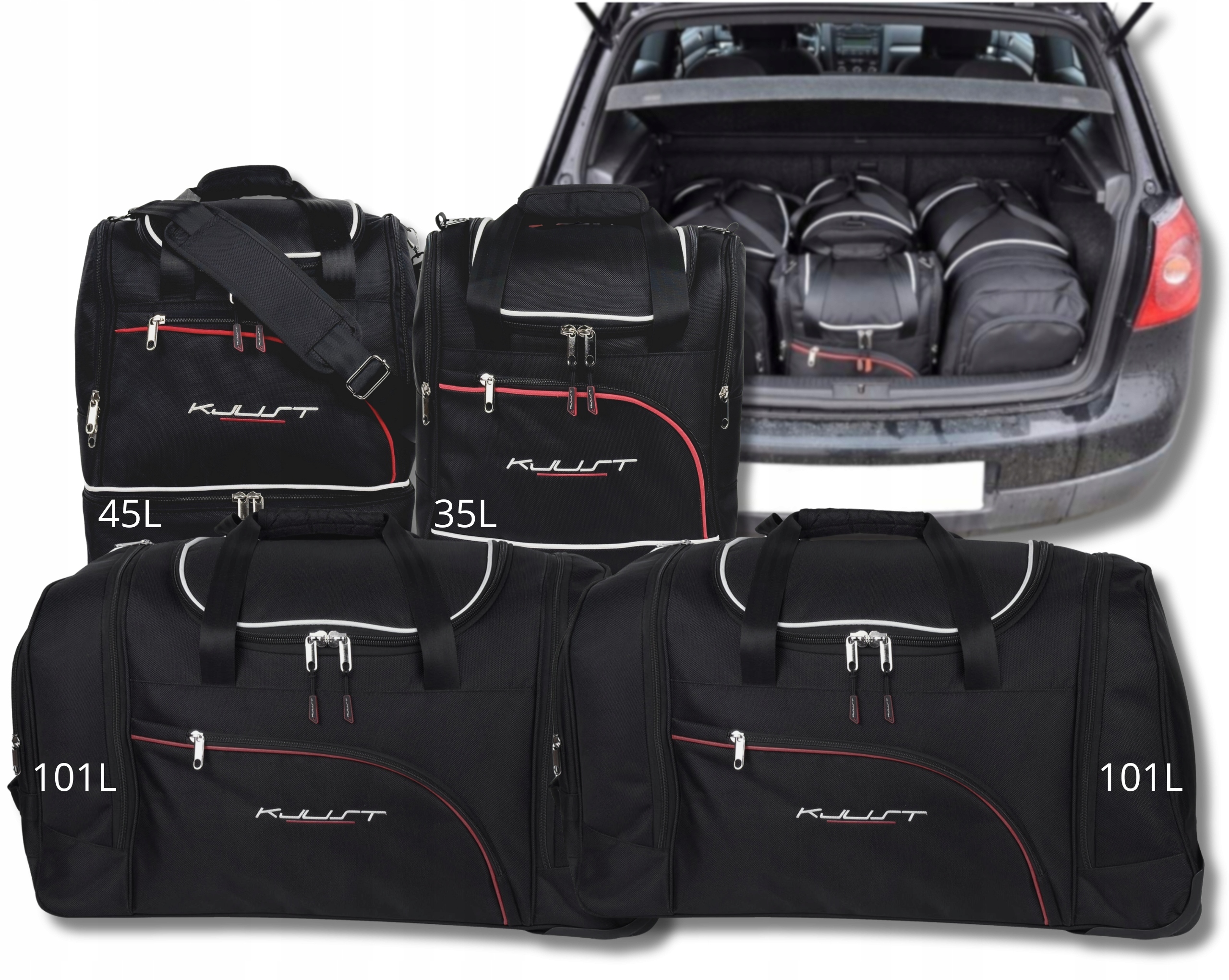 Sada tašiek Komplet Kjust do kufra Vw Golf Hatchback 2003-2008 4 ks