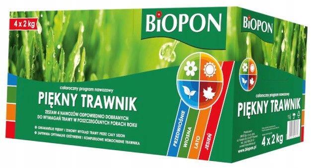 Biopon Celoroční Hnojivý Program Hnojivo Pro Trávy Krásný Trávník 4 X 2 Kg