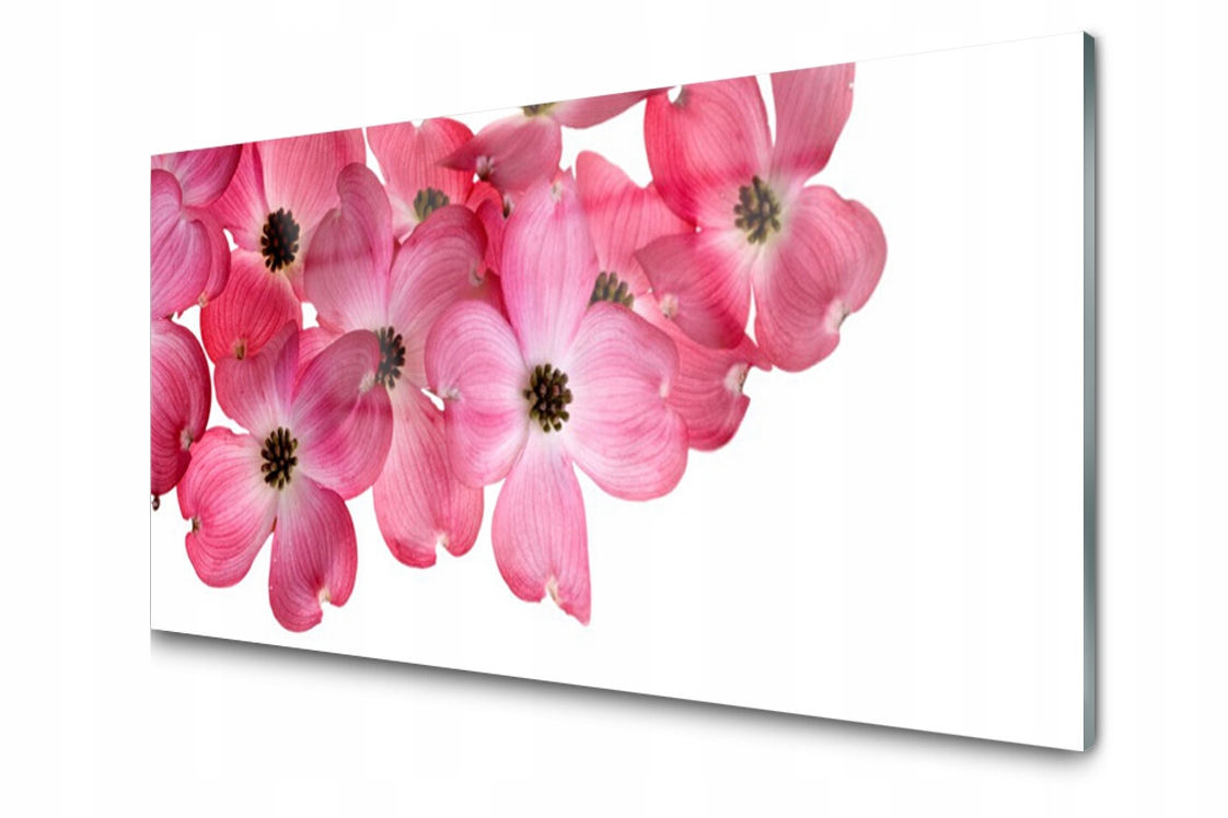 

Panel szklany dekor Dekor Kwiaty 140x70 + Klej
