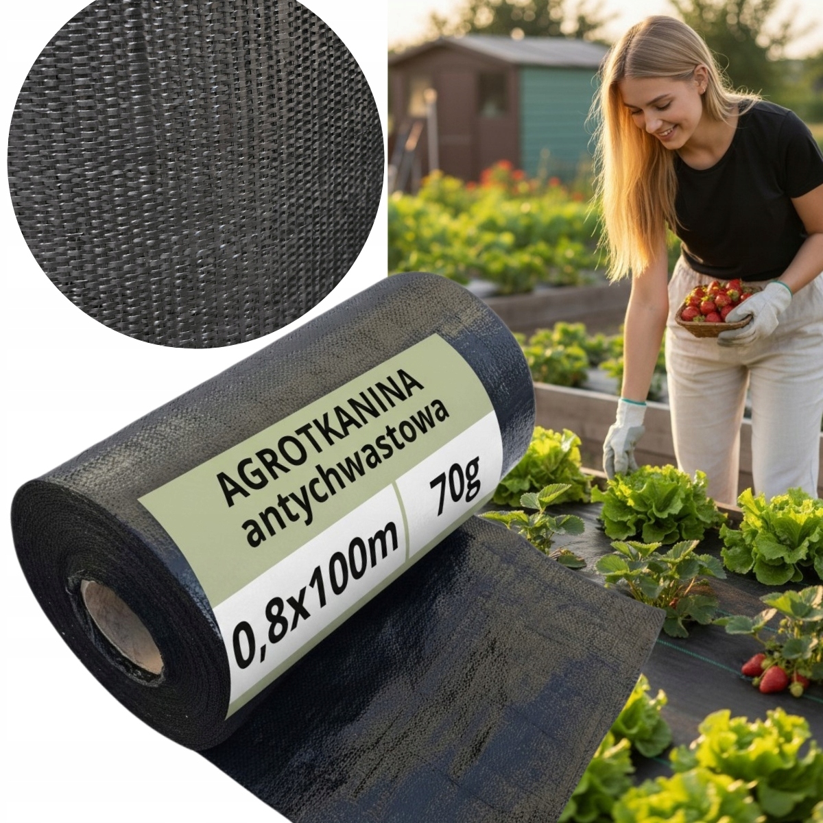 Agrotextília 70 g/m2 skladacia podložka 0,8x100 m Uv Poľsk