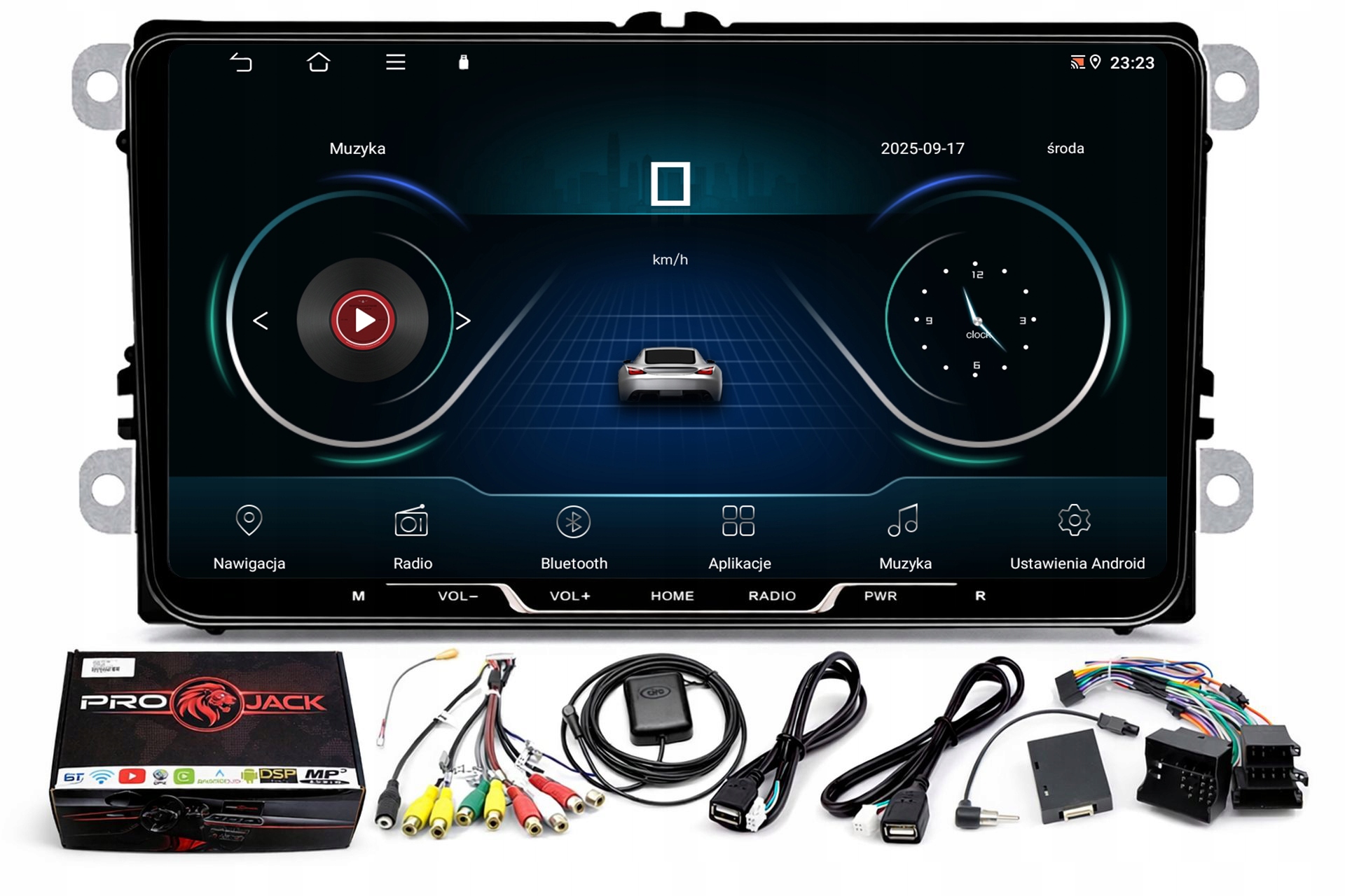 Rádio Navigácia Gps Android Škoda Fabia 2007-2014 Wifi Carplay 4/64GB
