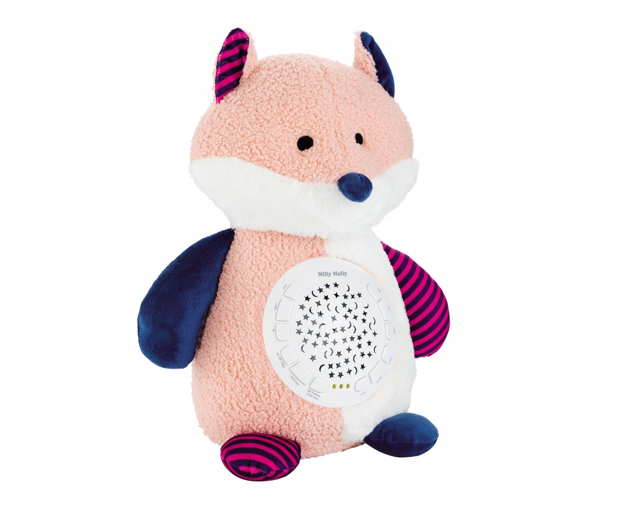 Hračka plyšová s Projektorem lampička hrací skříňka Liška Fox Milly Mally